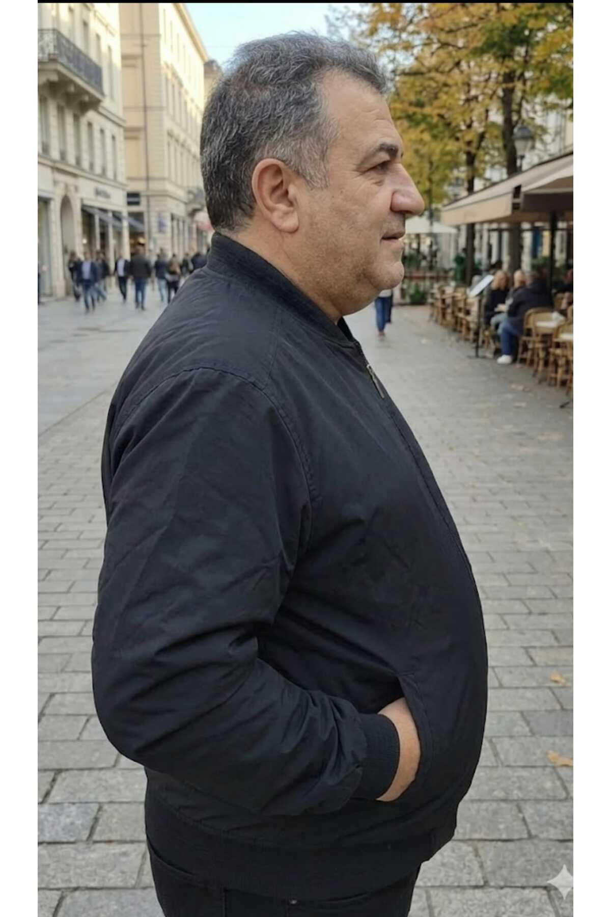 BİGASTİN BATTAL BEDEN ALT KISMI VE KOLLARI RİBANALI ERKEK MEVSİMLİK MONT görsel 2