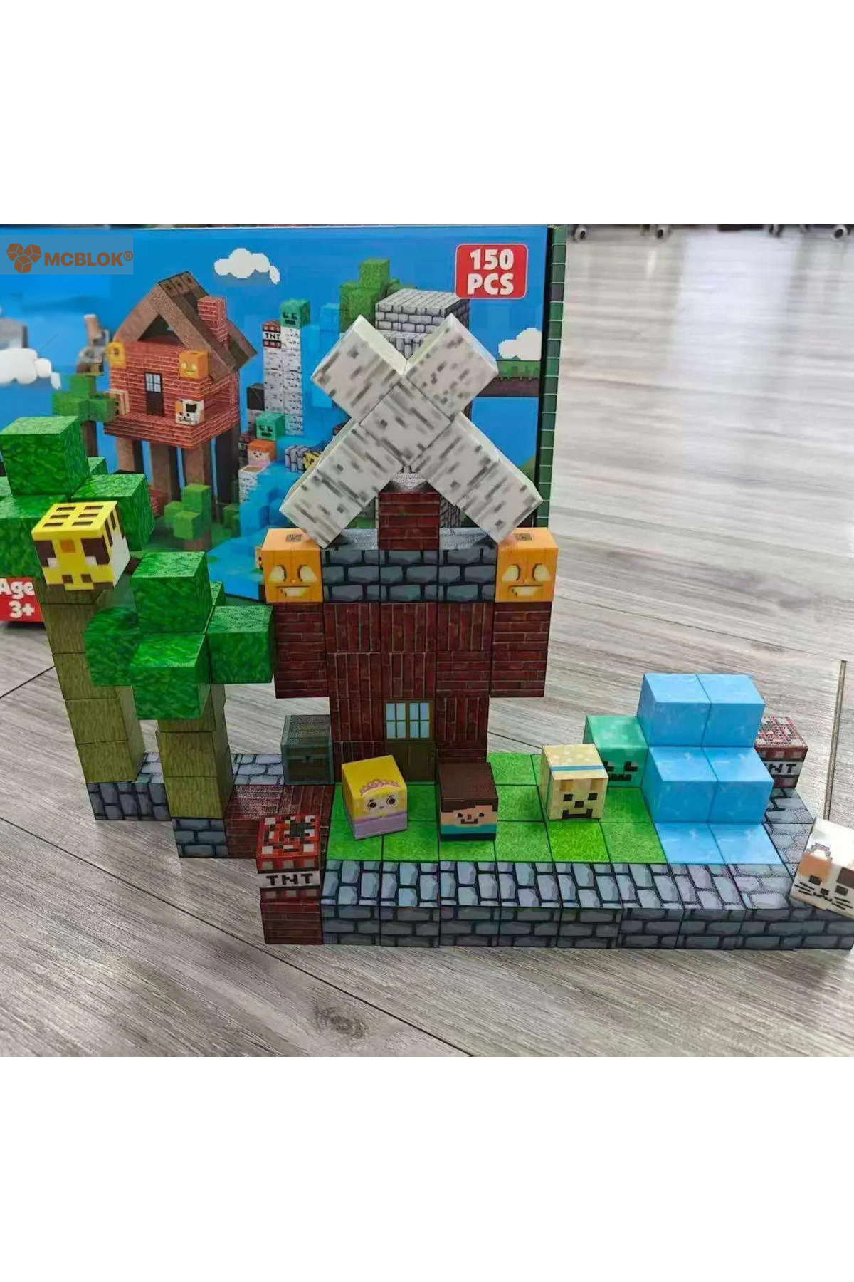 McBlok Minecraft Manyetik Küp Blok Orman Temalı Yapı Taşı 150 Parça fotoğrafı 2 (önizleme)