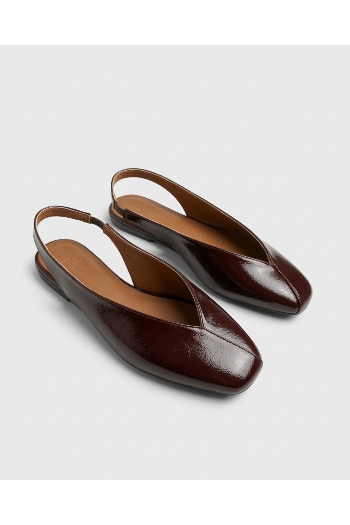 Genel Markalar Siena Kadın Bordo Kare Burun Babet Slingback görsel 2