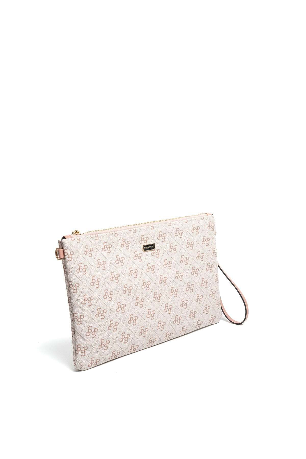 Silver Polo Silver & Polo SP1034 Kadın Portföy & Clutch Monogram Pembe-Somon görsel 2
