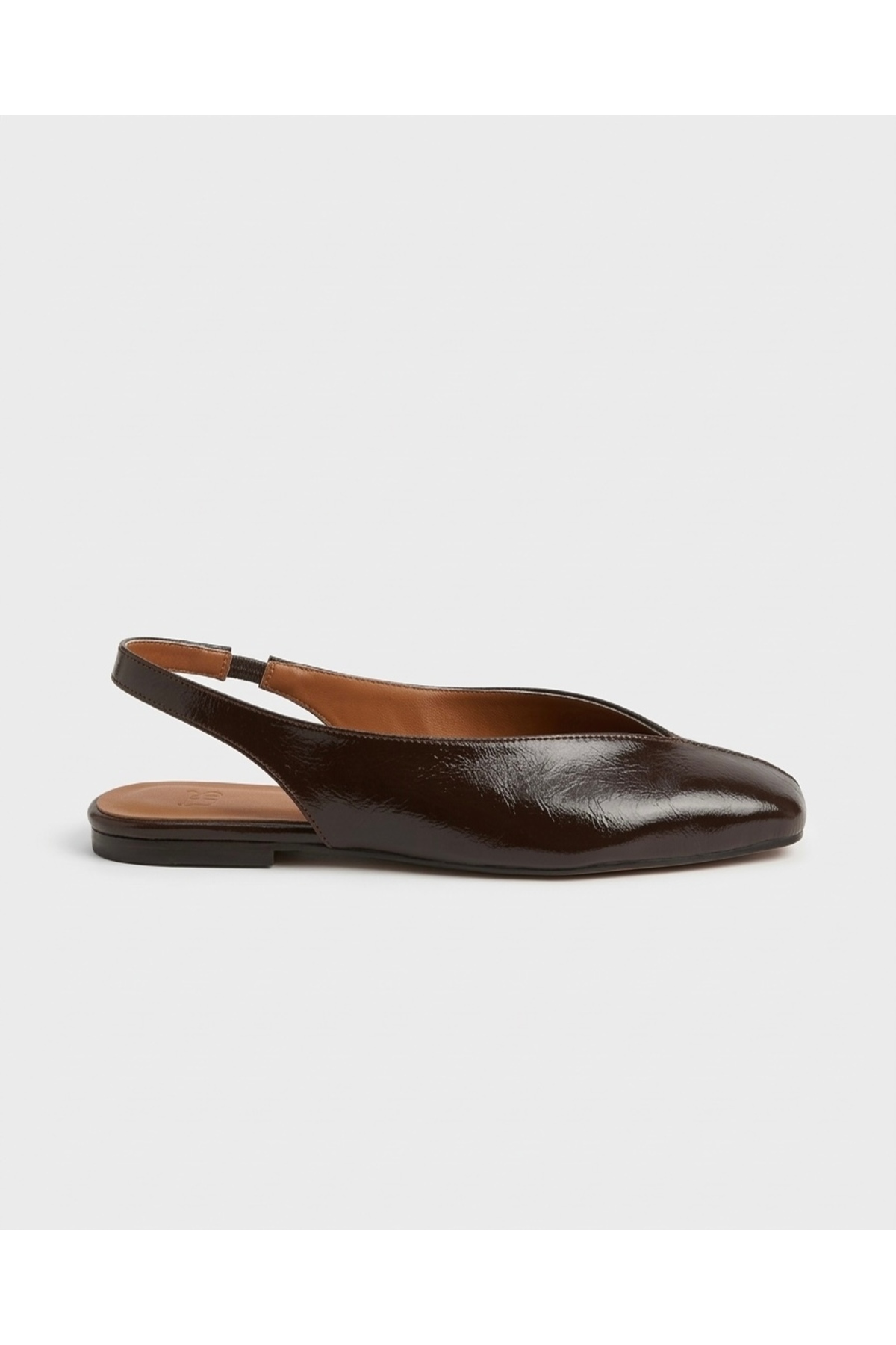 Genel Markalar Siena Kadın Kahverengi Kare Burun Babet Slingback görsel 3