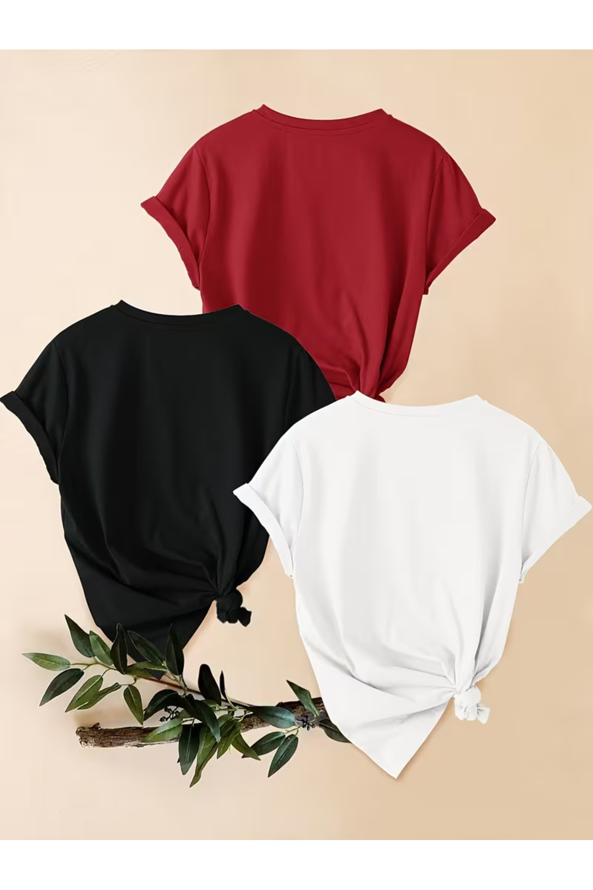 Trend Sizde Unisex Baskılı Tişört Üç Farklı Tasarım Günlük Rahat Trend Model