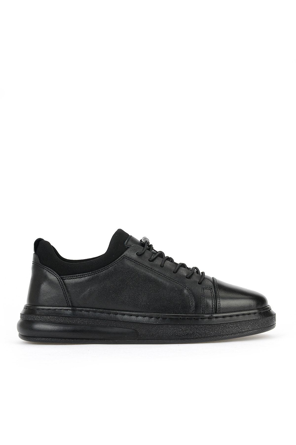 , Mens Genuine Leather Sneaker 161423Z79 Black