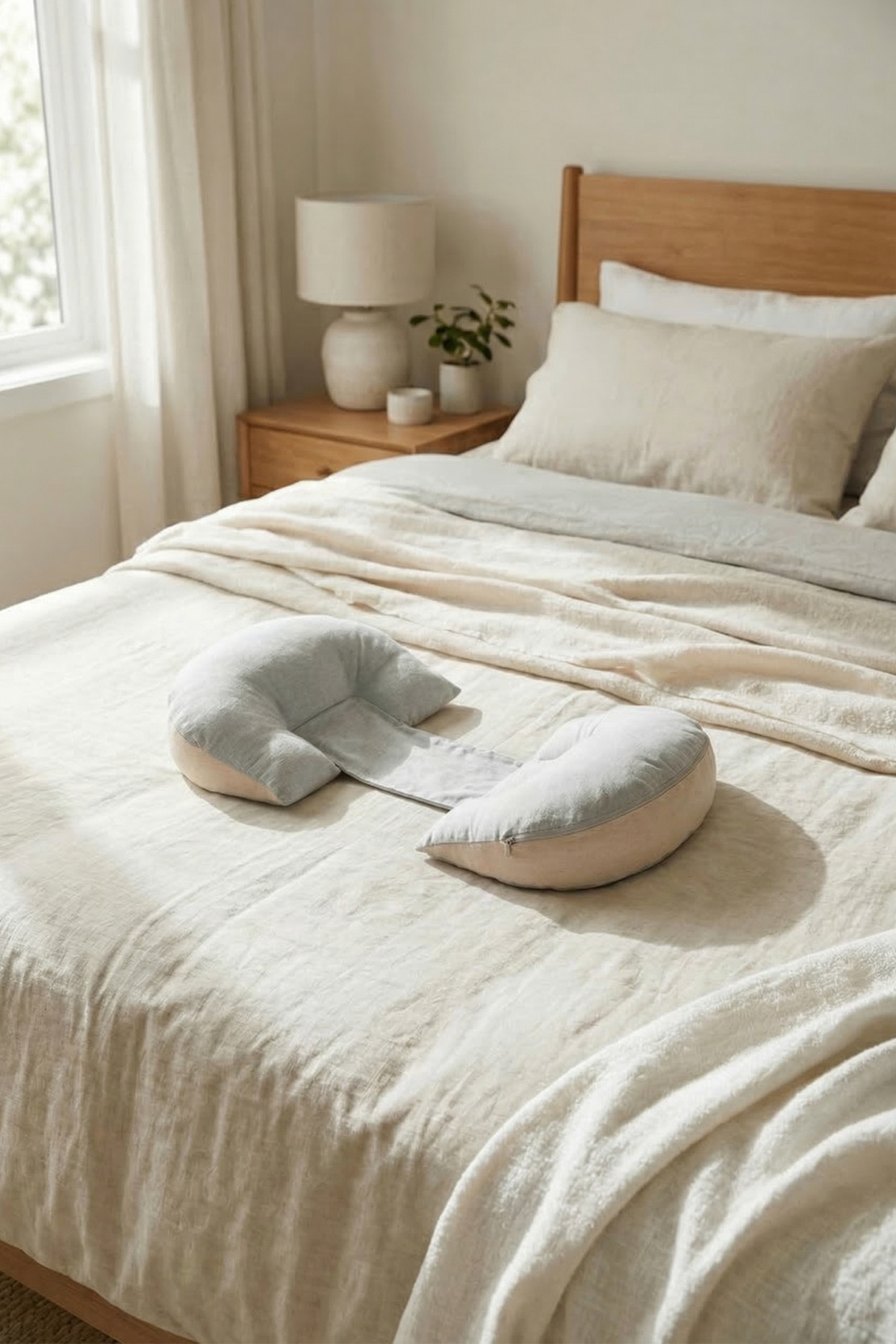 HAMUR Hamile Cırtlı Ayarlanabilir Bel Karın Destek Yastığı Yıkanabilir Kılıflı Bebek Uyku Minderi fotoğrafı 7 (önizleme)