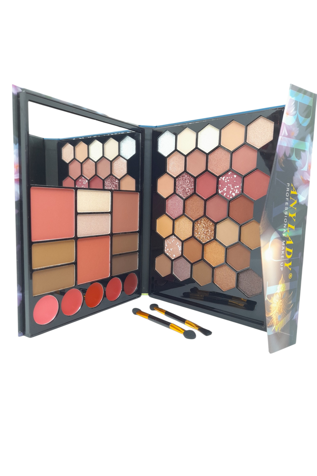 Showy Göz Farı Lip Stick Pudra Allık Highlighter Kontür Kaş Farı Ayna İçeren 49 'lu Makyaj Paleti — ZRD113305 — تصویر 2 از 6