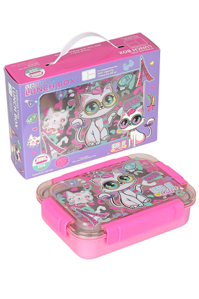 Dream Vest Bento 710ml Lunchbox Sevimli Dostlar Tek Katlı 3 Bölmeli Paslanmaz...