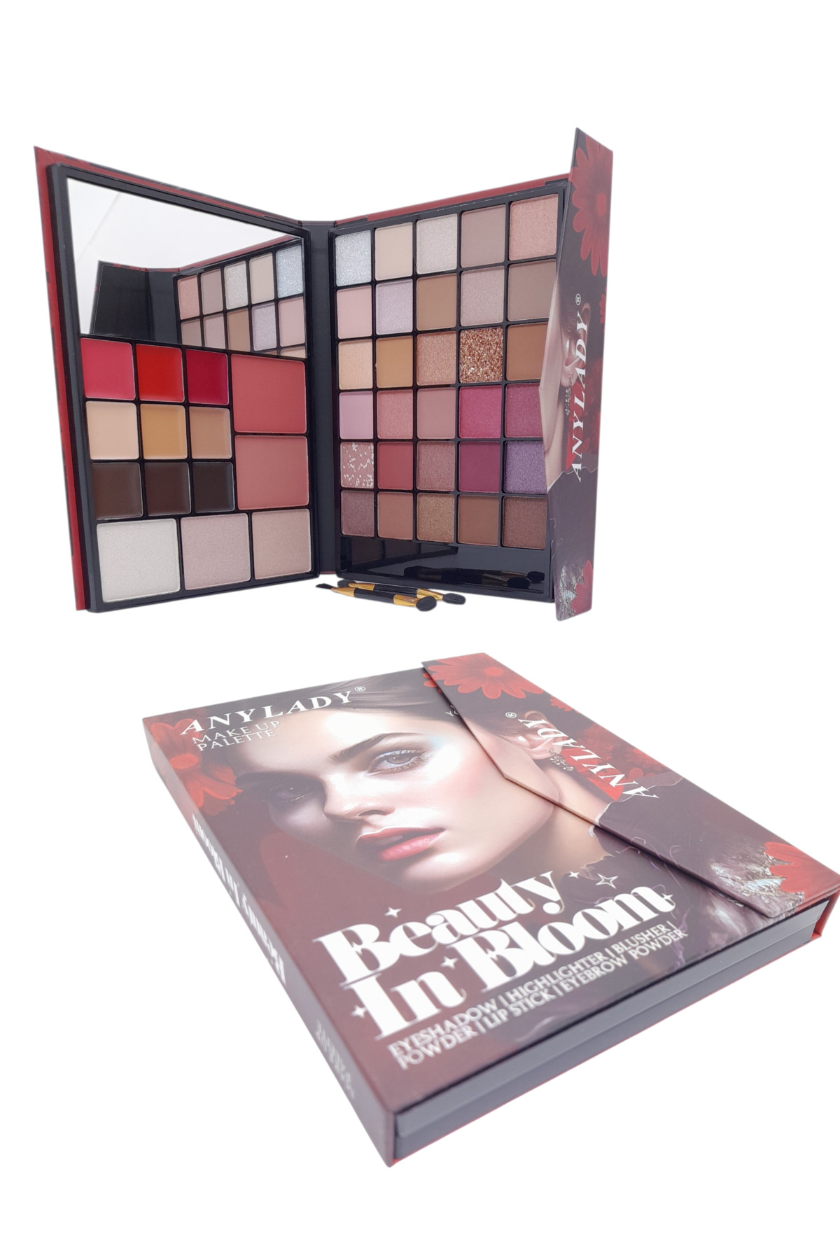 Bloom Göz Farı Lip Stick Pudra Allık Highlighter Kontür Kaş Farı Ayna İçeren 47 'li Makyaj Paleti — ZRD113303
