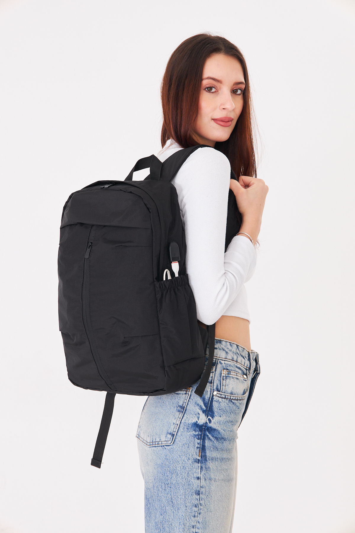 Superbag Su İtici Kumaş Laptop Sırt Çantası 15.6 İnç Uyumlu Korumalı Notebook Günlük Çanta görsel 2