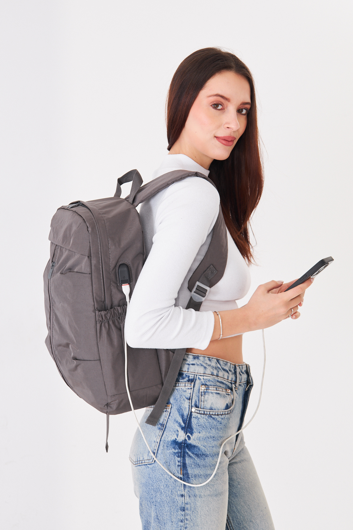 Superbag Su İtici Kumaş Laptop Sırt Çantası 15.6 İnç Uyumlu Korumalı Notebook Günlük Çanta görsel 8
