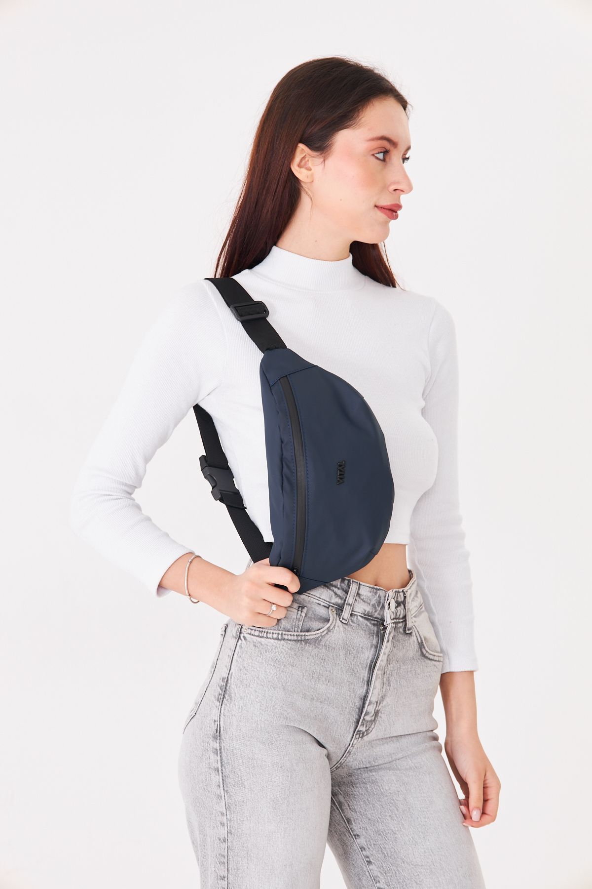 Superbag Gri 2 Bölmeli Çapraz Askılı Bel ve Omuz Çantası Unisex Günlük Kullanım Çantası görsel 6