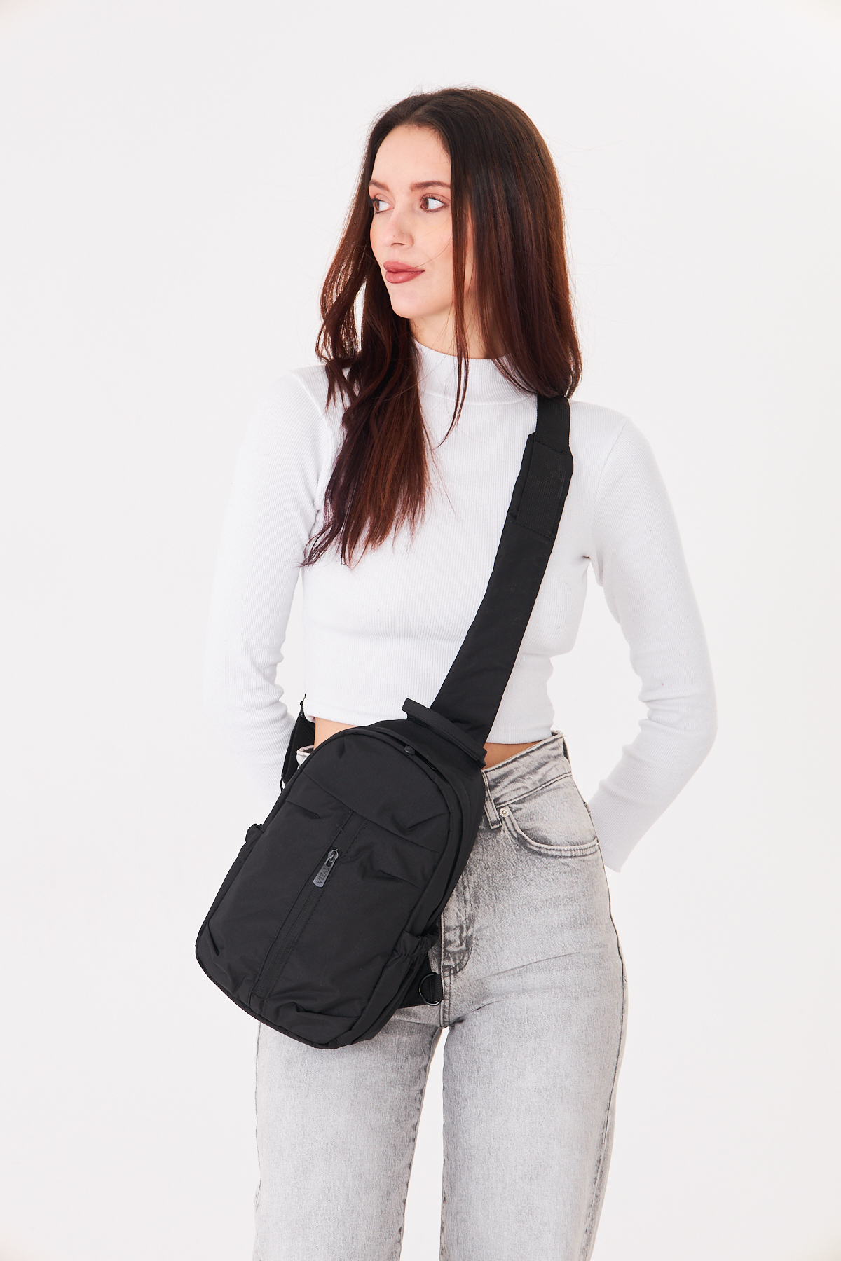 Superbag Su İtici Kumaş Çapraz Askılı Omuz ve Bel Çantası Unisex Günlük Kullanım Çanta görsel 4