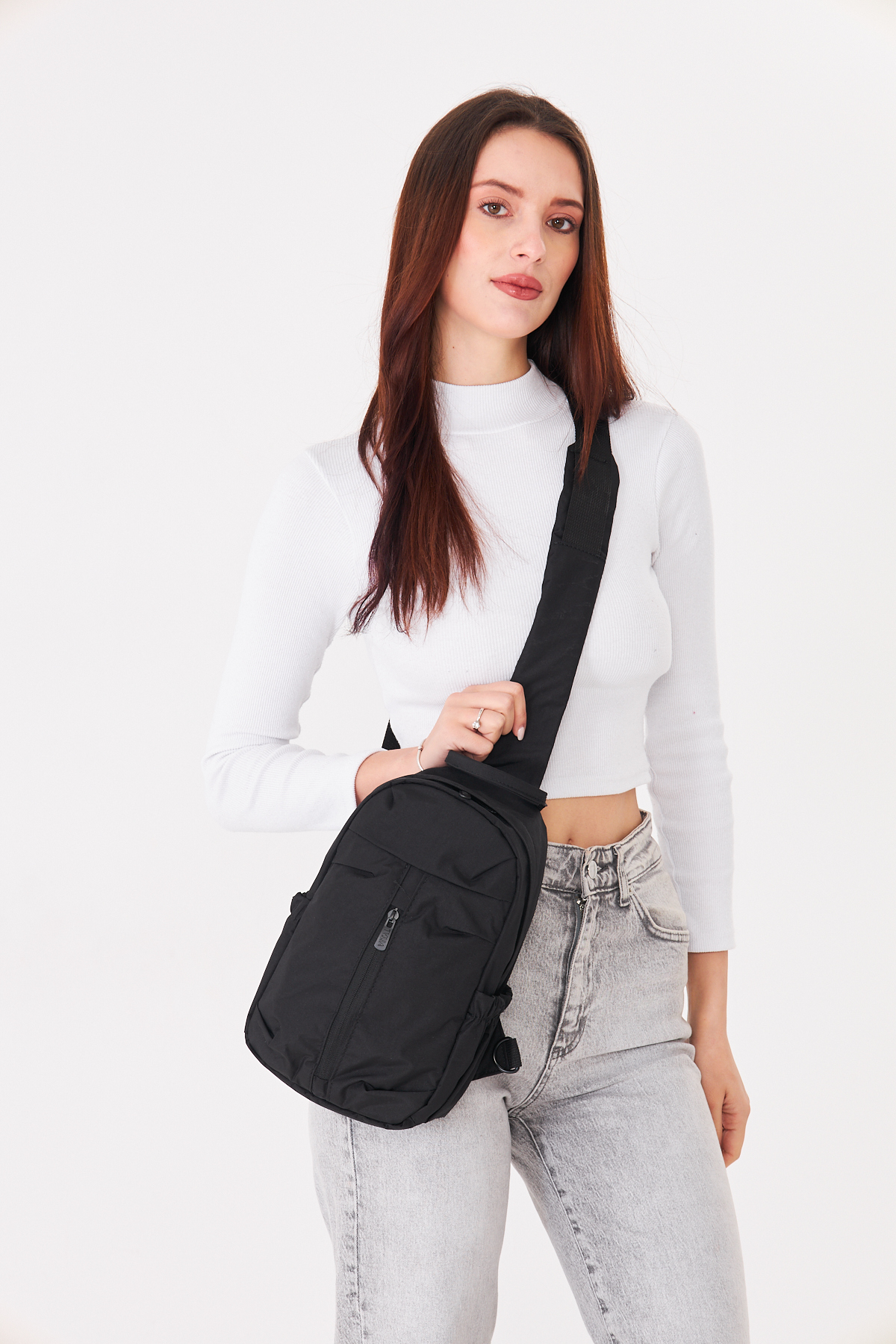 Superbag Su İtici Kumaş Çapraz Askılı Omuz ve Bel Çantası Unisex Günlük Kullanım Çanta görsel 3