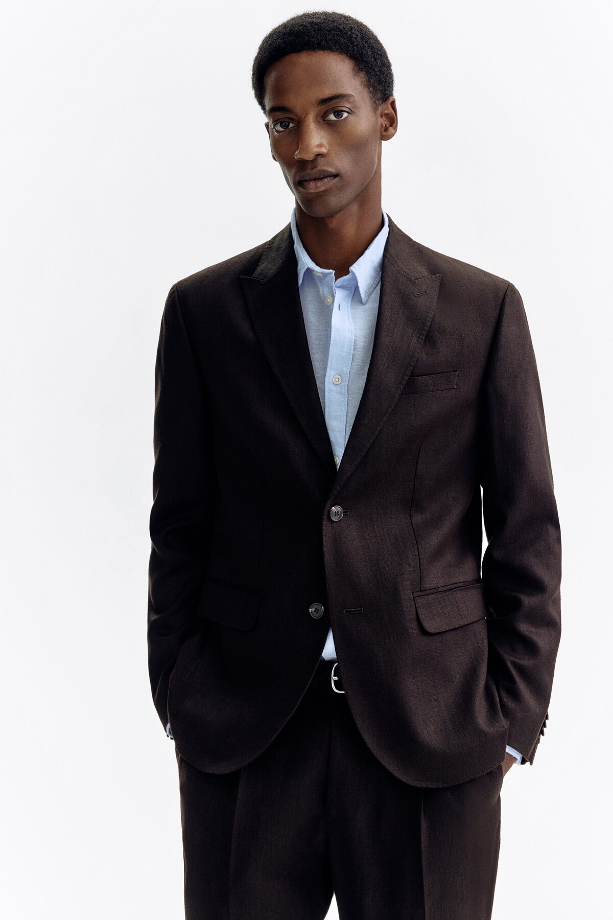 ژاکت ترکیبی کتانی سایز معمولی اچ اند ام کت بلیزر H&M