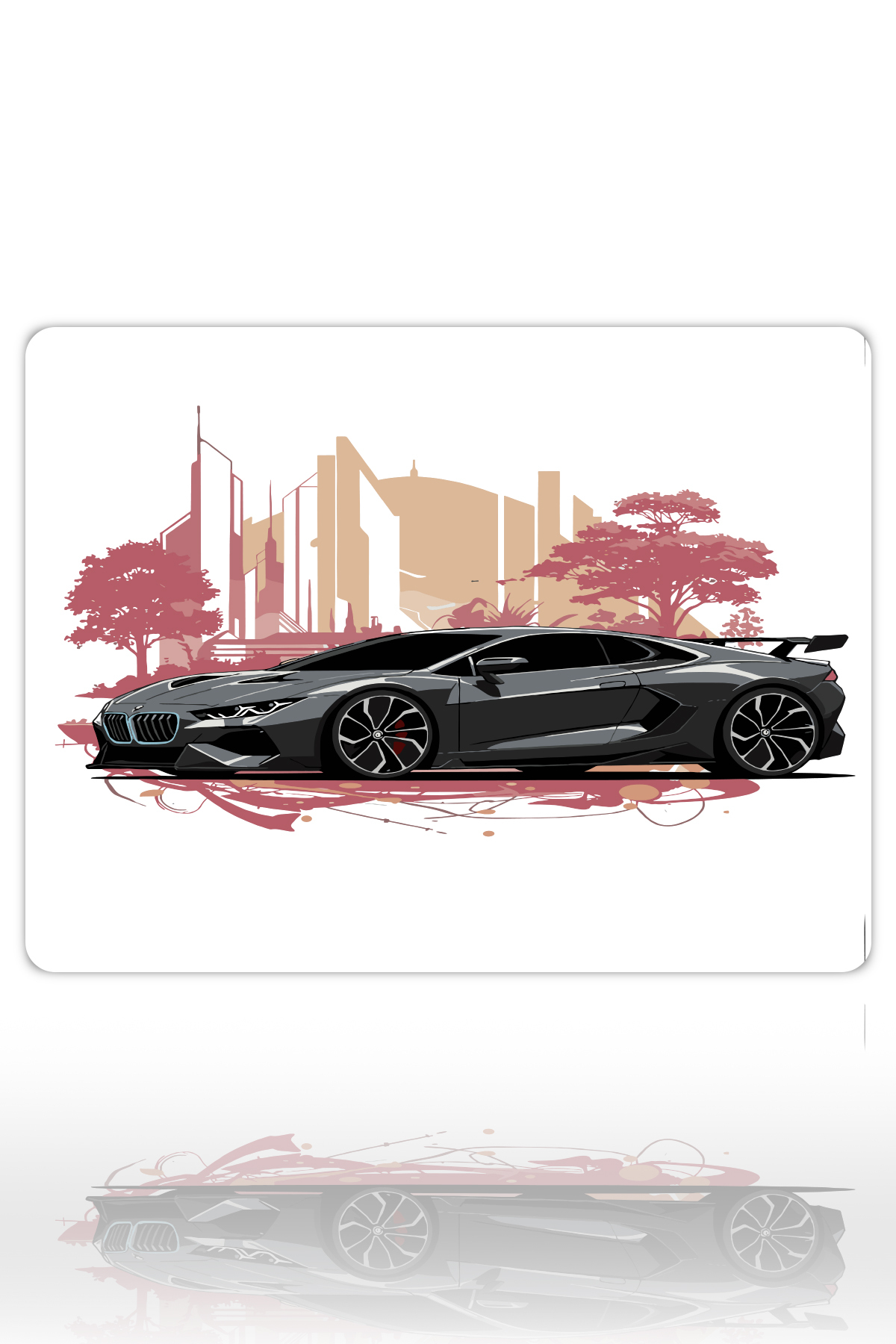 『 In the moonlight 』原画B3size urzuva Araba Modelleri Urban Beast Gaming Oyuncu XXL Mouse Pad