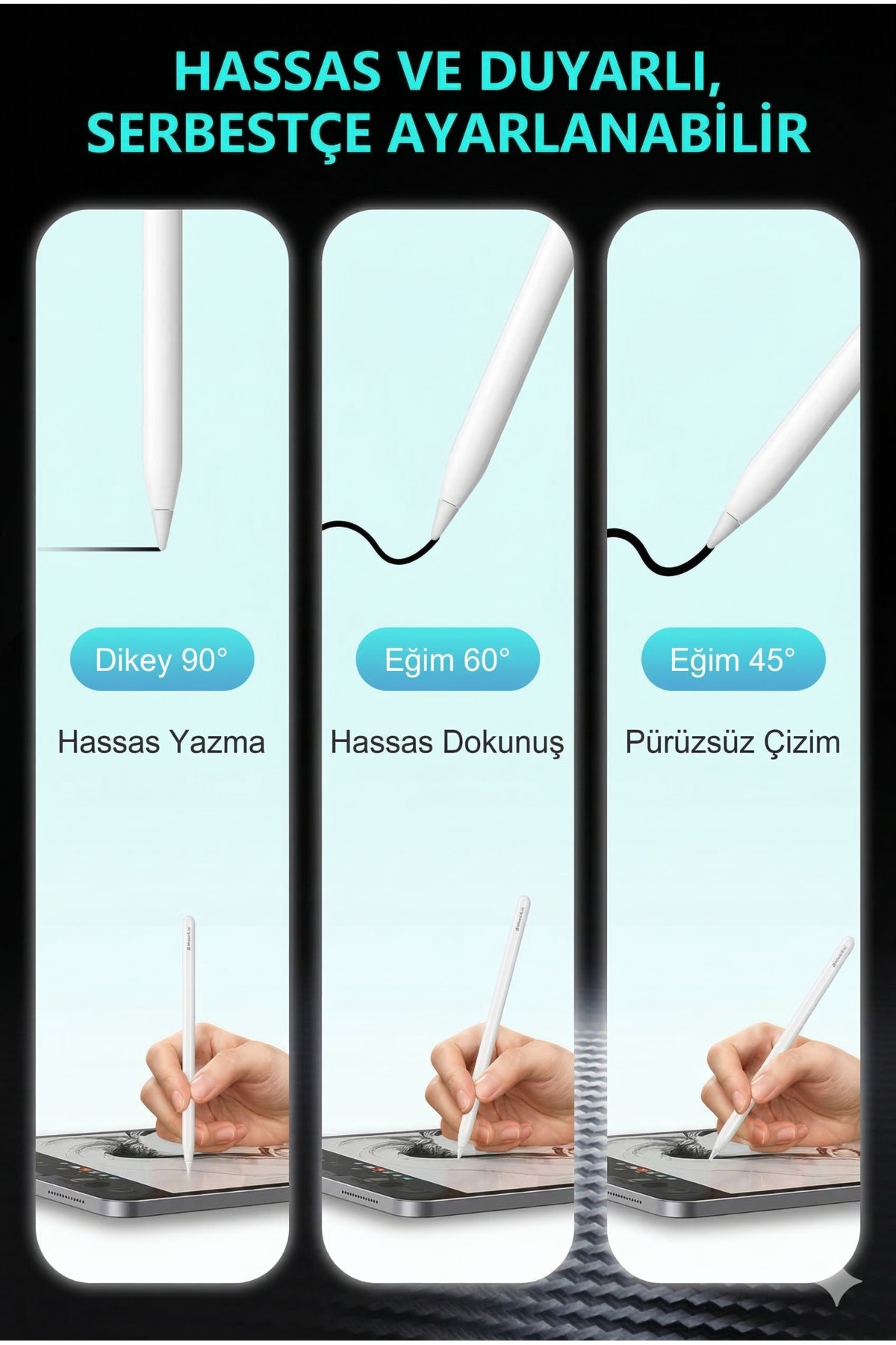 Tablet Kalem Uç Seti 6'lı Tüm Tablet Kalemlerine Uyumlu