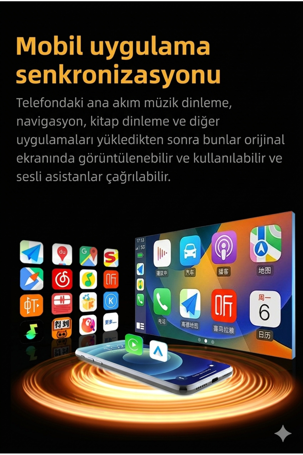 2 in 1 Kablosuz CarPlay ve Android Auto Adaptörü - Tak Çalıştır, Kablosuz Bağlantı Dönüştürücü