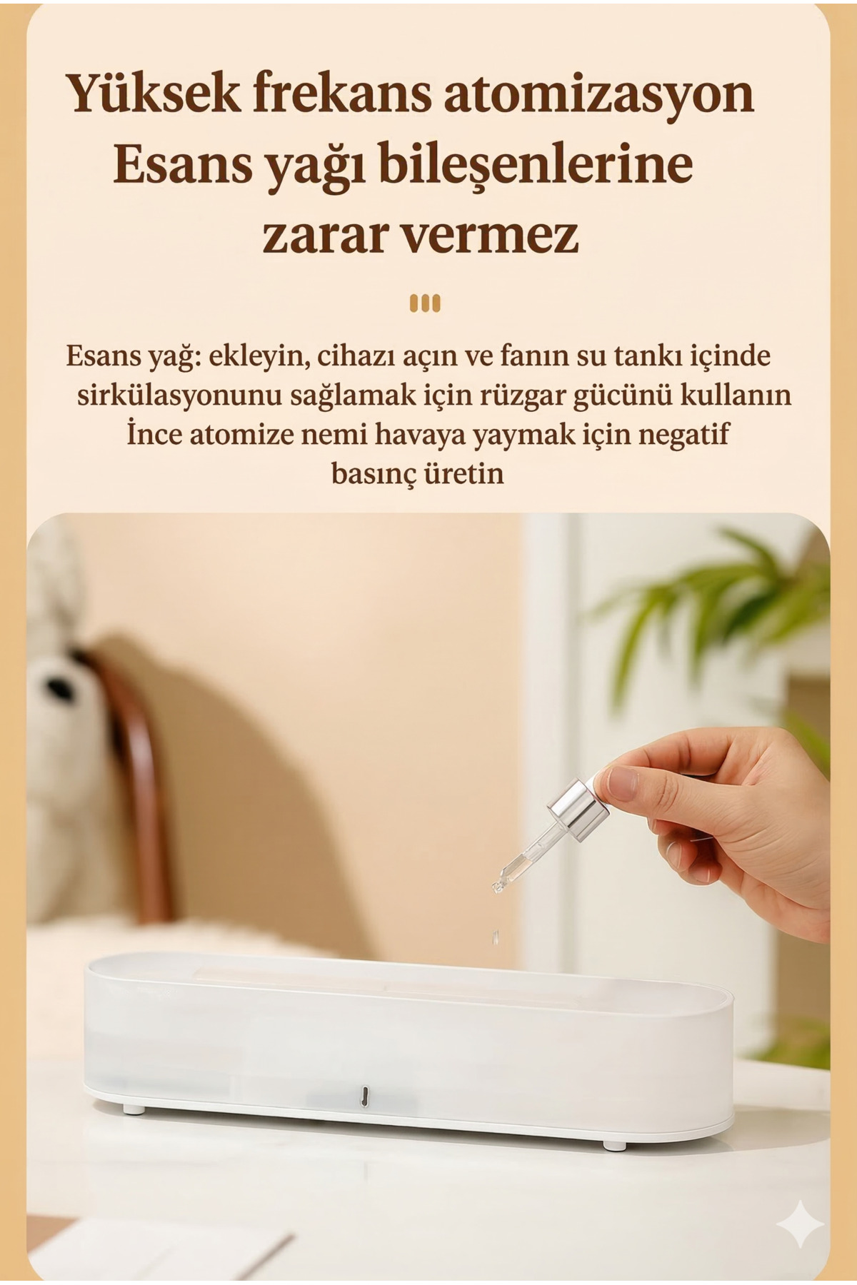 Alev Efektli Ultrasonik Hava Nemlendirici - Büyük Buhar Kapasiteli Aromaterapi Difüzörü ve 7 Renkli