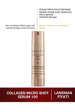 Shayen Paris Micro Kanal Teknolojisi Collagen Micro Shot Serum 100 50 ml