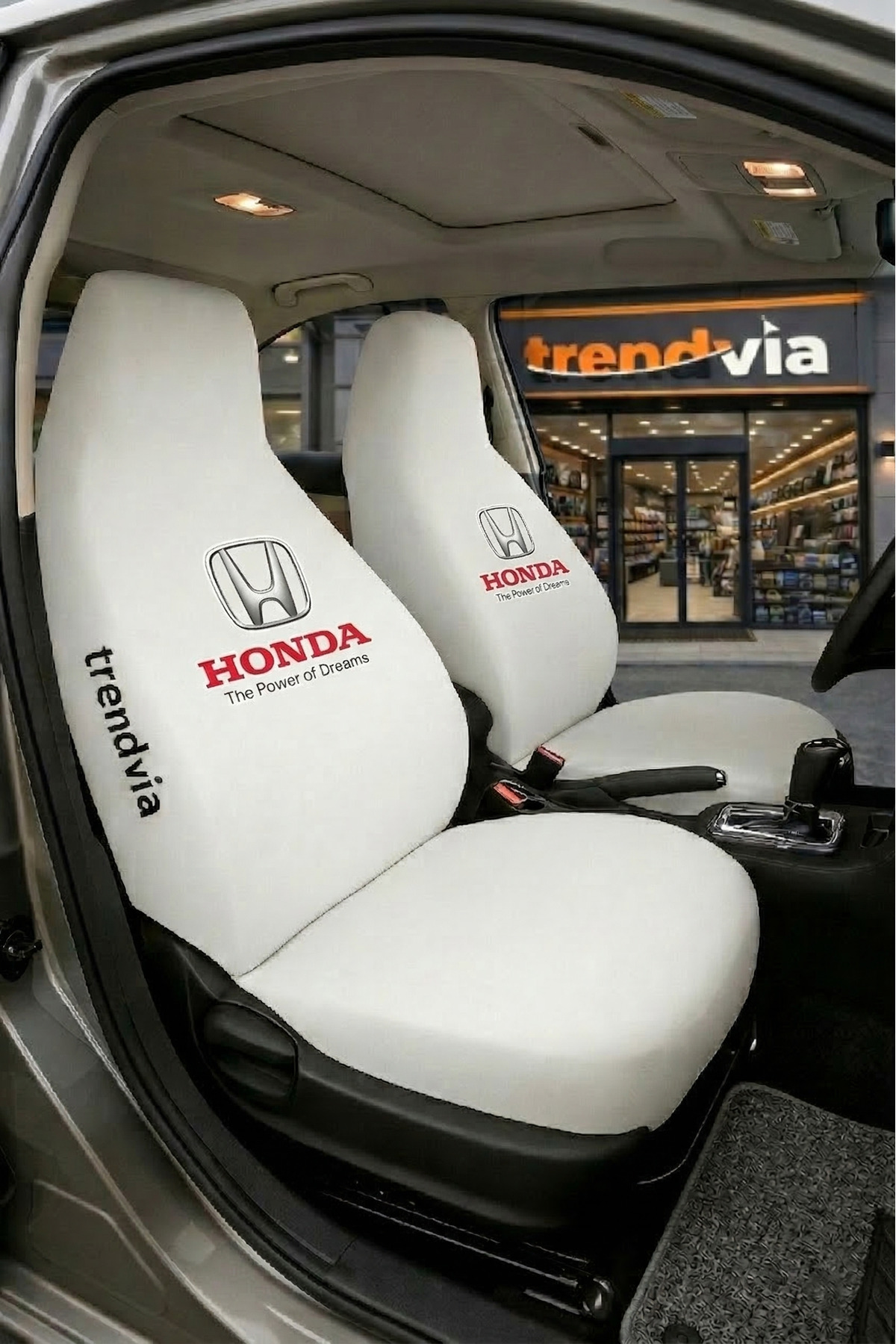 trivexa Honda Logolu Oto Koltuk Kılıfı Ön Arka Set – Penye Likralı Universal Koltuk Koruyucu Servis Kılıfı fotoğrafı 2 (önizleme)