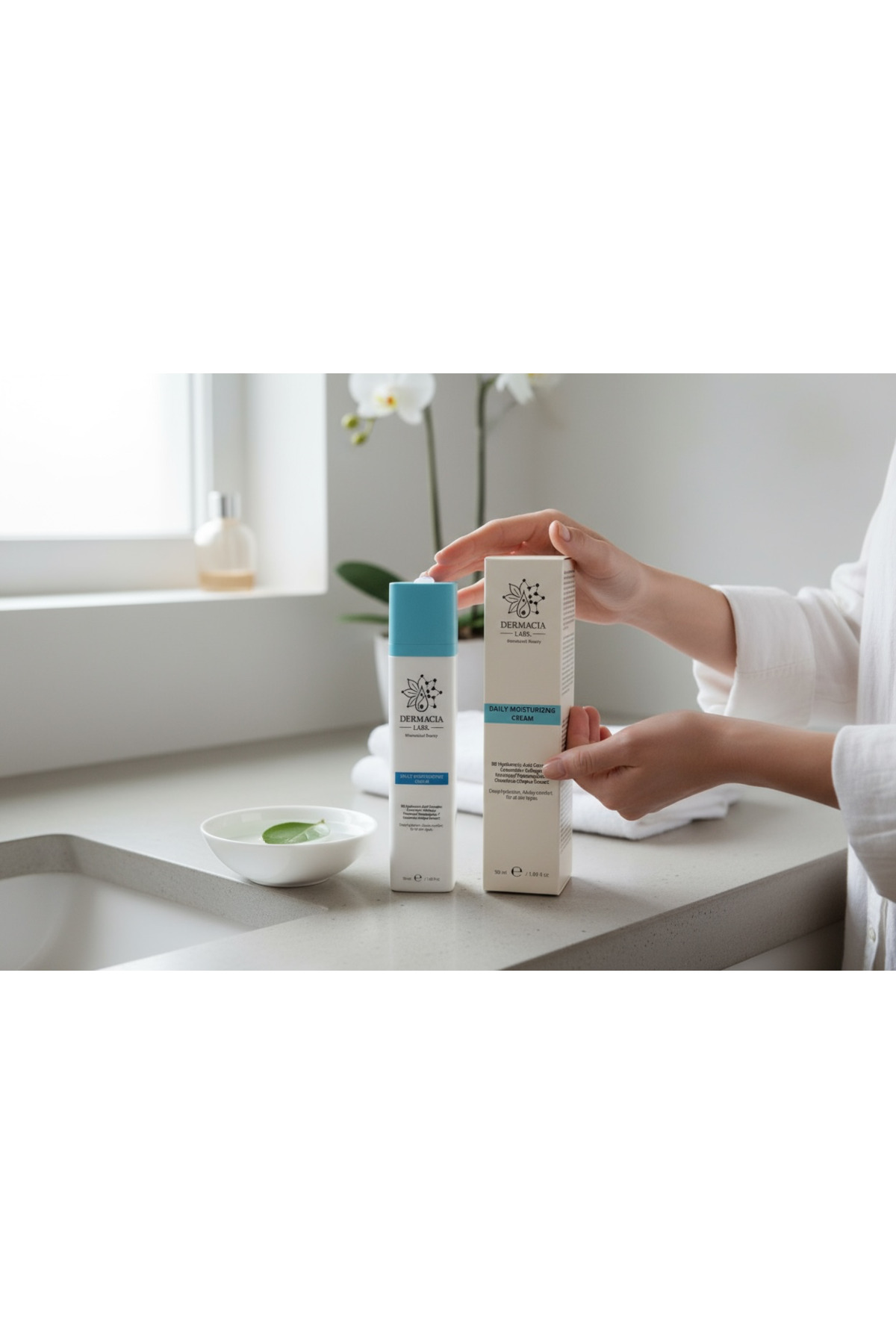 SPF 50+ Su Bazlı Yüksek UV Korumalı Leke Karşıtı Yüz Güneş Kremi, Yüz Nemlendirici Krem Su Bazlı, 8d Hyaluronik Asit Seti (3 Ürün) — DL-NEM3 — تصویر 3 از 4
