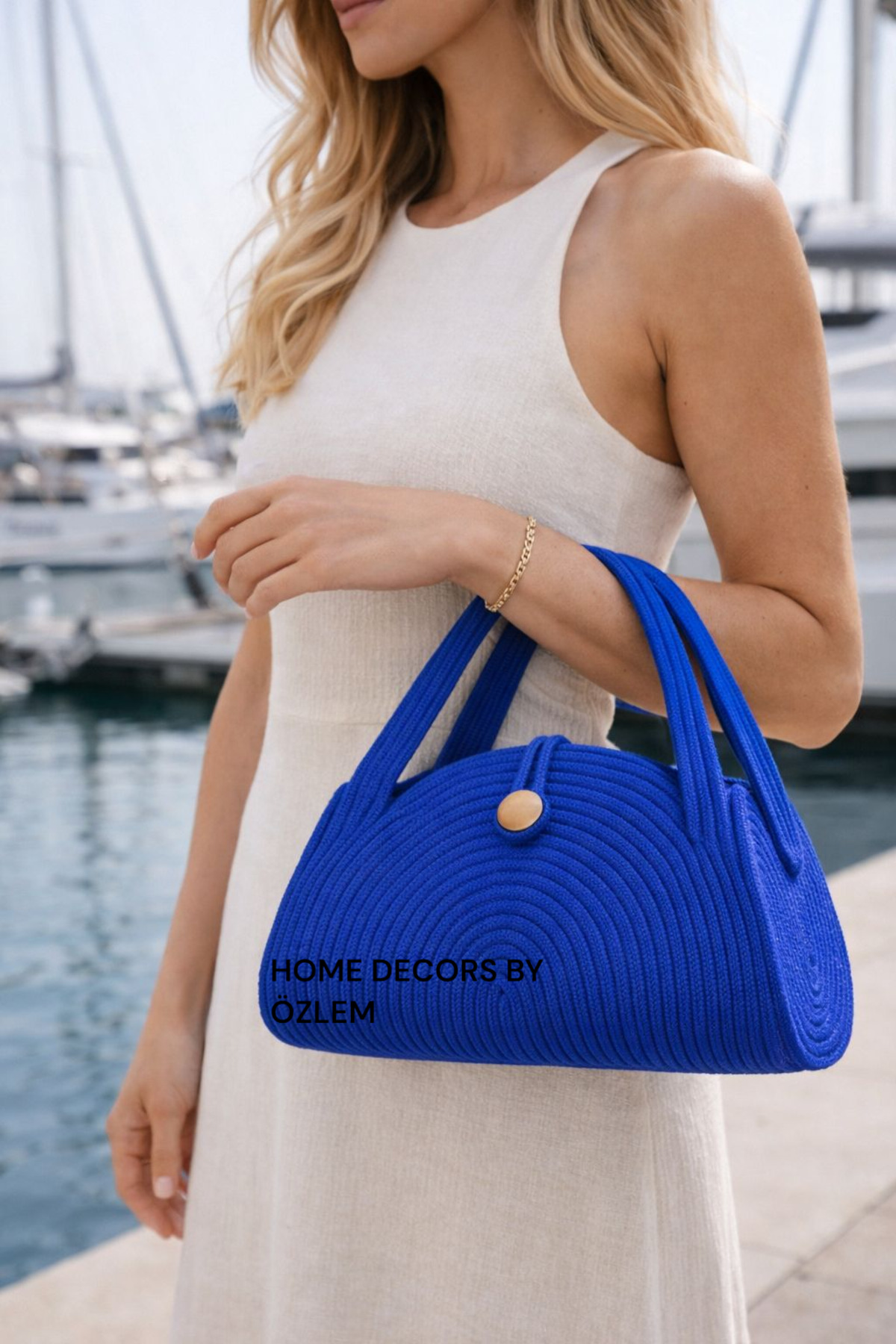Midi Size handbag sleeve bag shoulder bag casual bag beach bag handmade