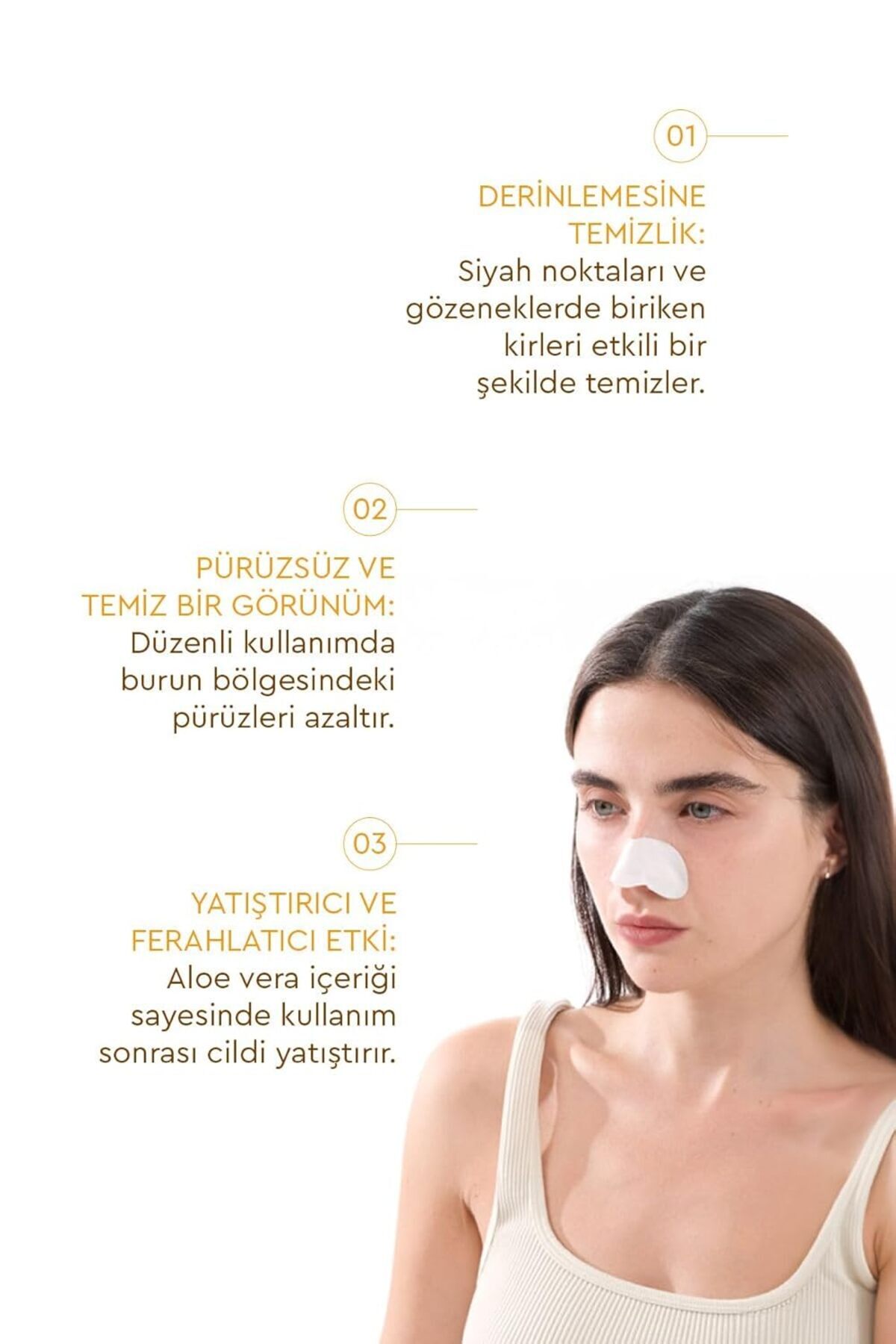 Nose Patch Siyah Nokta Ve Gözenek Için Temizleyici Burun Bandı 10'lu — EDCB0D8BGKXRL — تصویر 2 از 3
