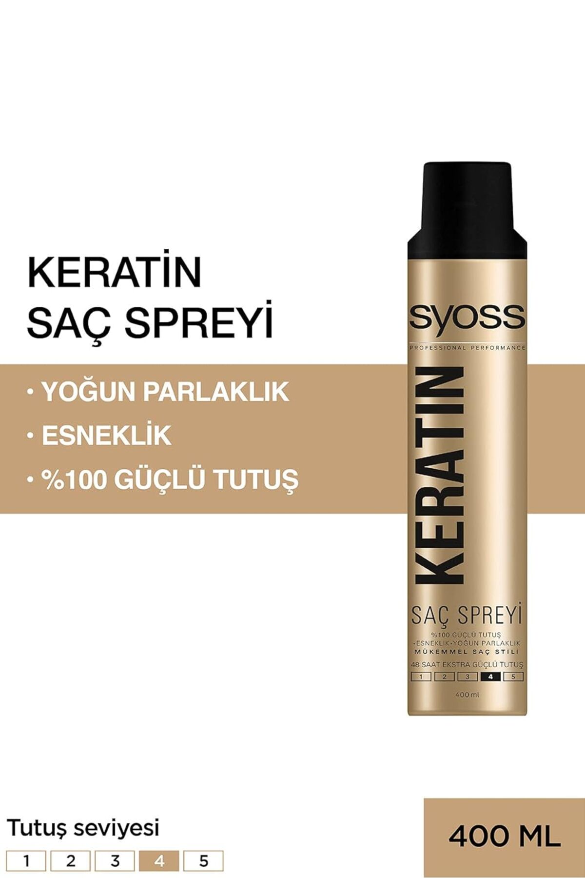 Syoss Styling Syoss Keratin Sprey, 400 ml — CTNB07J5FWZZ1 — تصویر 2 از 3