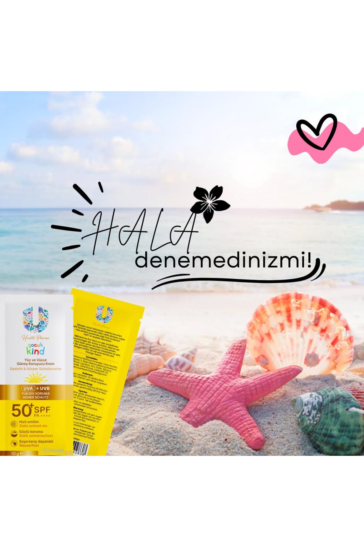 Güneş Kremi 50 SPF Kids 5 Adet 10 Gr — EDCB0D7NKNMTJ — تصویر 2 از 3