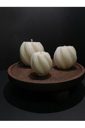 Tozz Dizayn Özel Tasarım 3'lü Spiral Mum Seti - Modern Ev Dekoru ve Hediyelik...