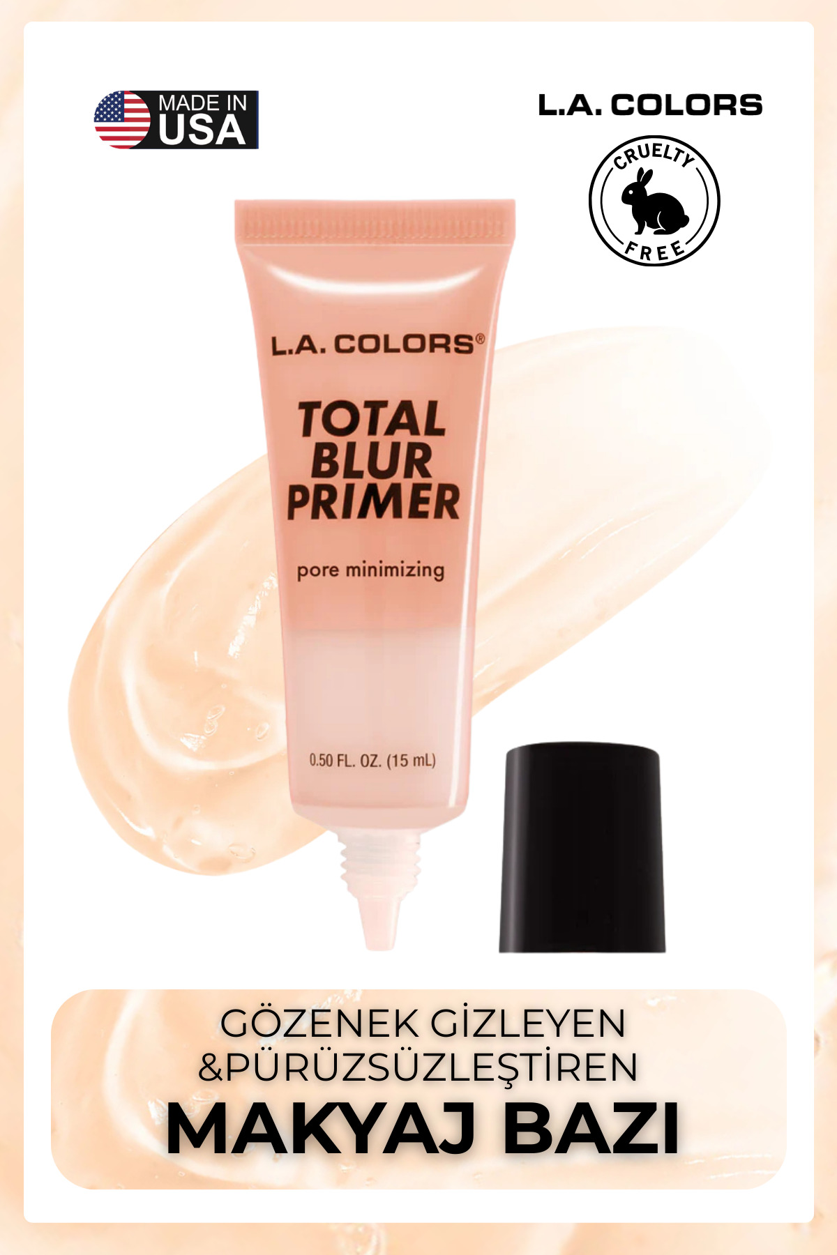 Total Blur Primer - Gözenek Gizleyici ve Matlaştırıcı Pürüzsüzleştirici Makyaj Bazı — بژ primermakyajbazı