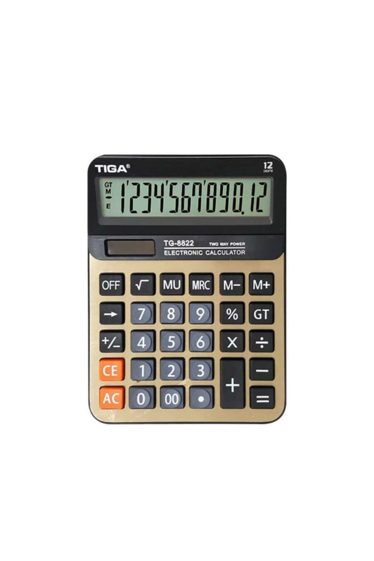 Empressco Masaüstü Tiga TG-8822 12 Haneli Büyük Boy Geniş Ekran Ofis, İşyeri, Dükkan, Masa Hesap Makinesi