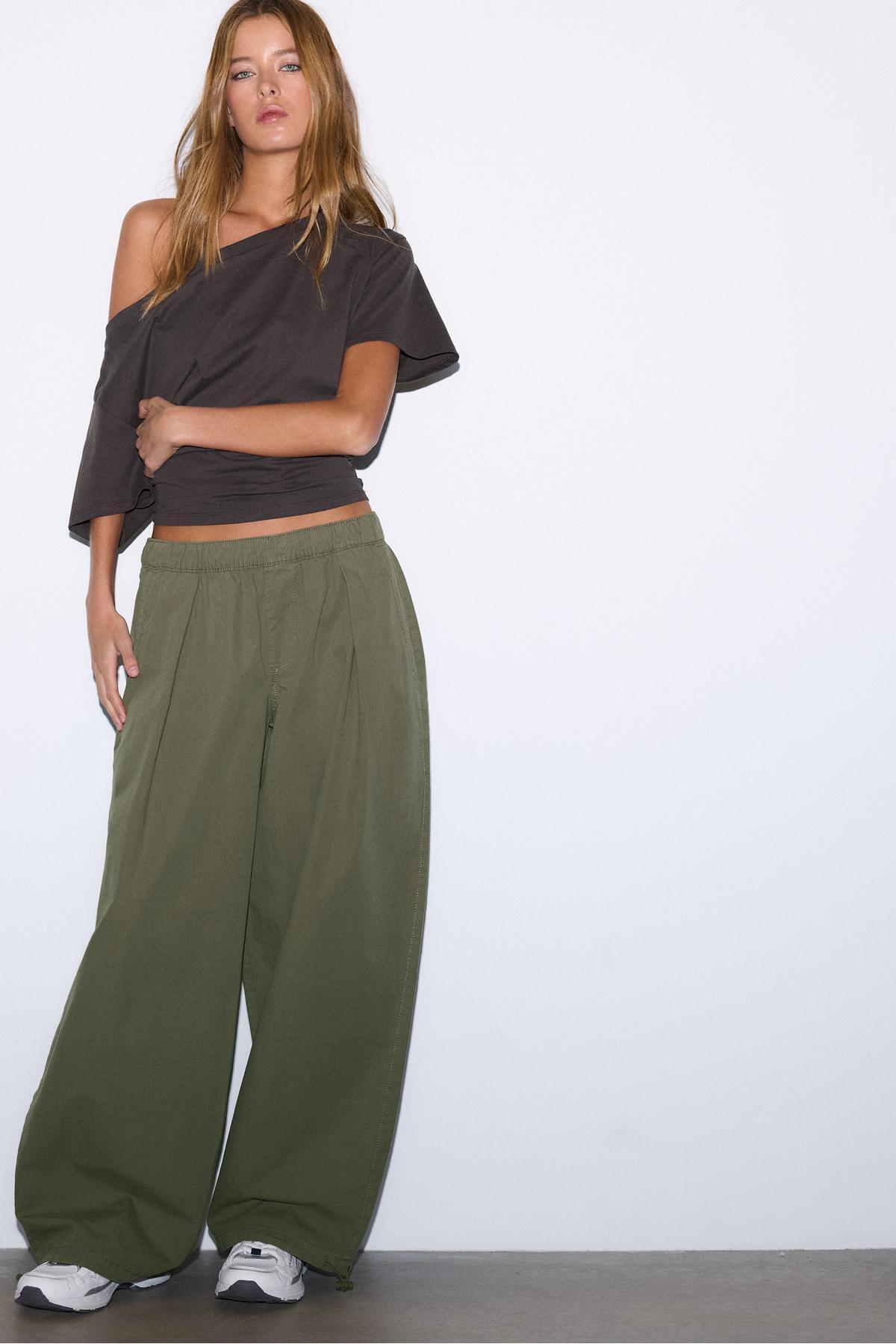 Stoperli poplin barrel pantolon