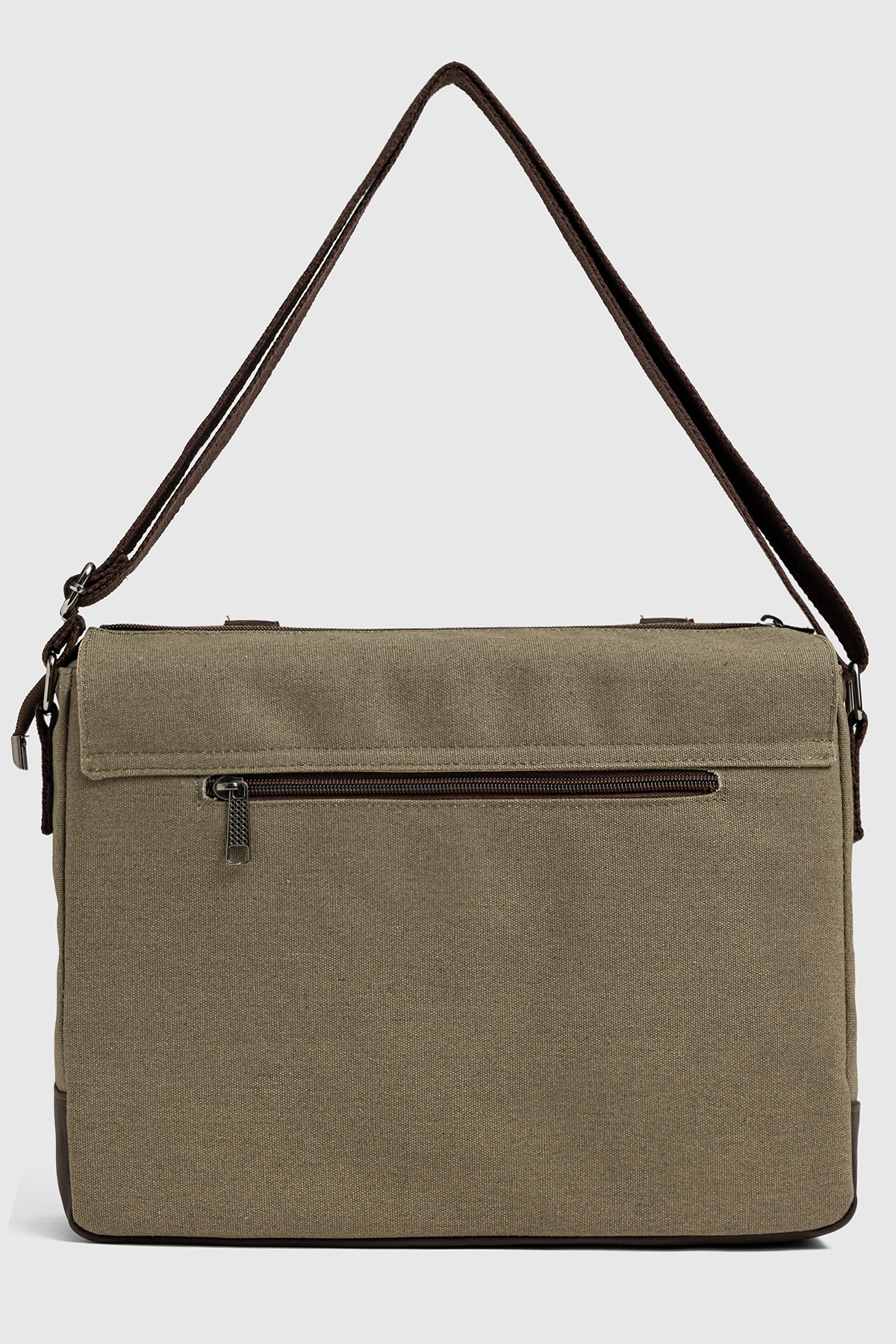 By Hakan  GK75 Omuz Askılı Kanvas (pamuk) Postacı Çantası Çapraz Çanta HAKİ - Görsel 6