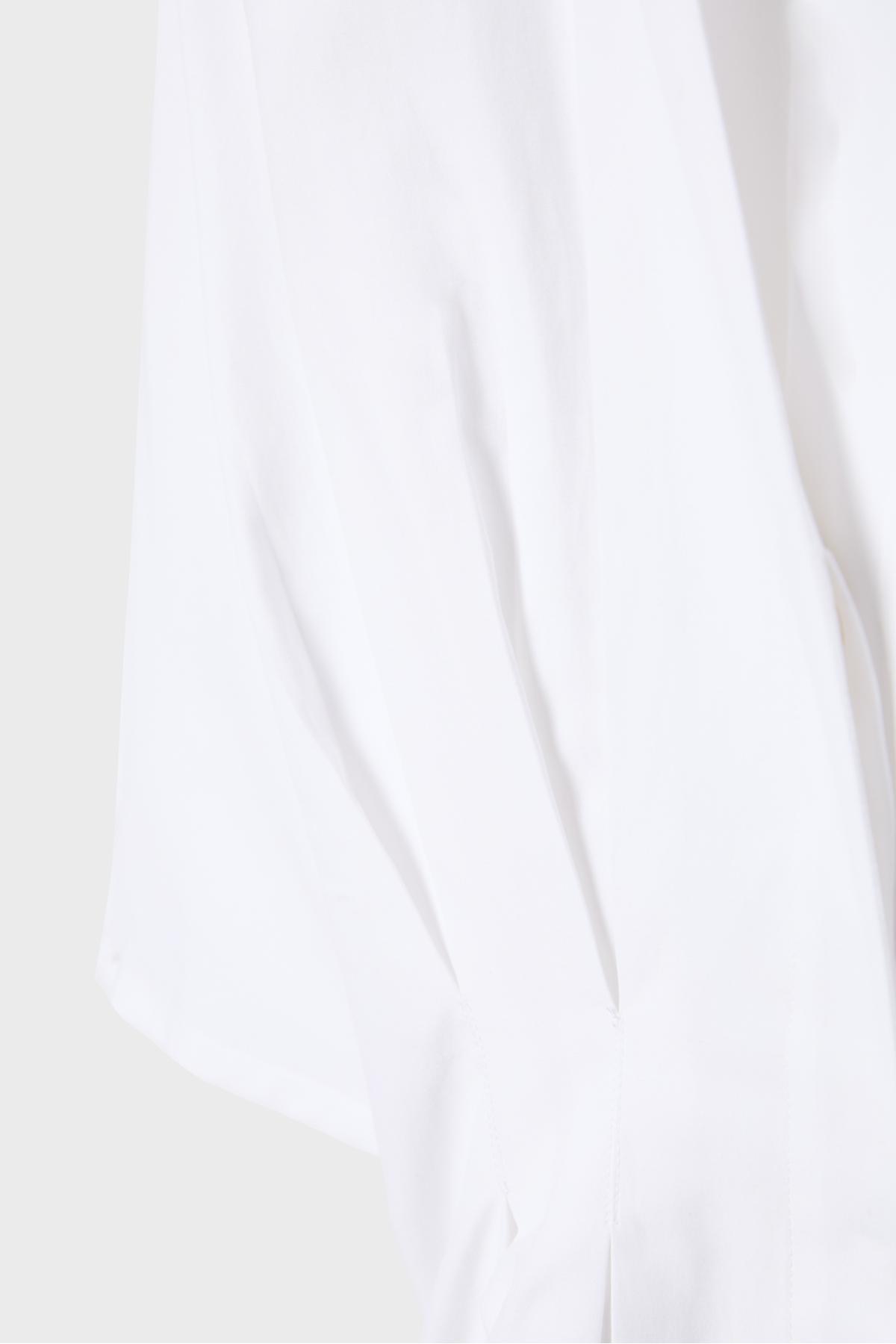 Stradivarius  Yarasa kollu, pilili poplin gömlek - Görsel 8