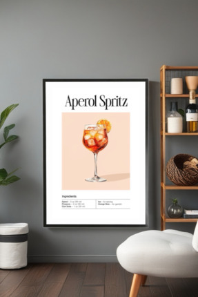 Sekiz8 Minimalist Siyah Çerçeveli Poster Tablo - 20x30 Dijital Baskı CER4