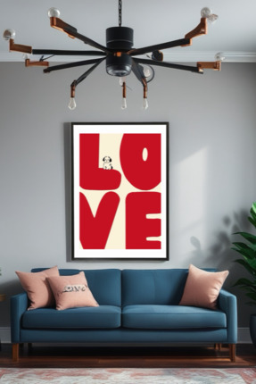 Sekiz8 Minimalist Siyah Çerçeveli Poster Tablo - 20x30 Dijital Baskı CER14