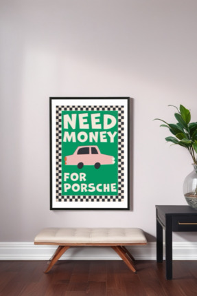 Sekiz8 Minimalist Siyah Çerçeveli Poster Tablo - 20x30 Dijital Baskı CER12