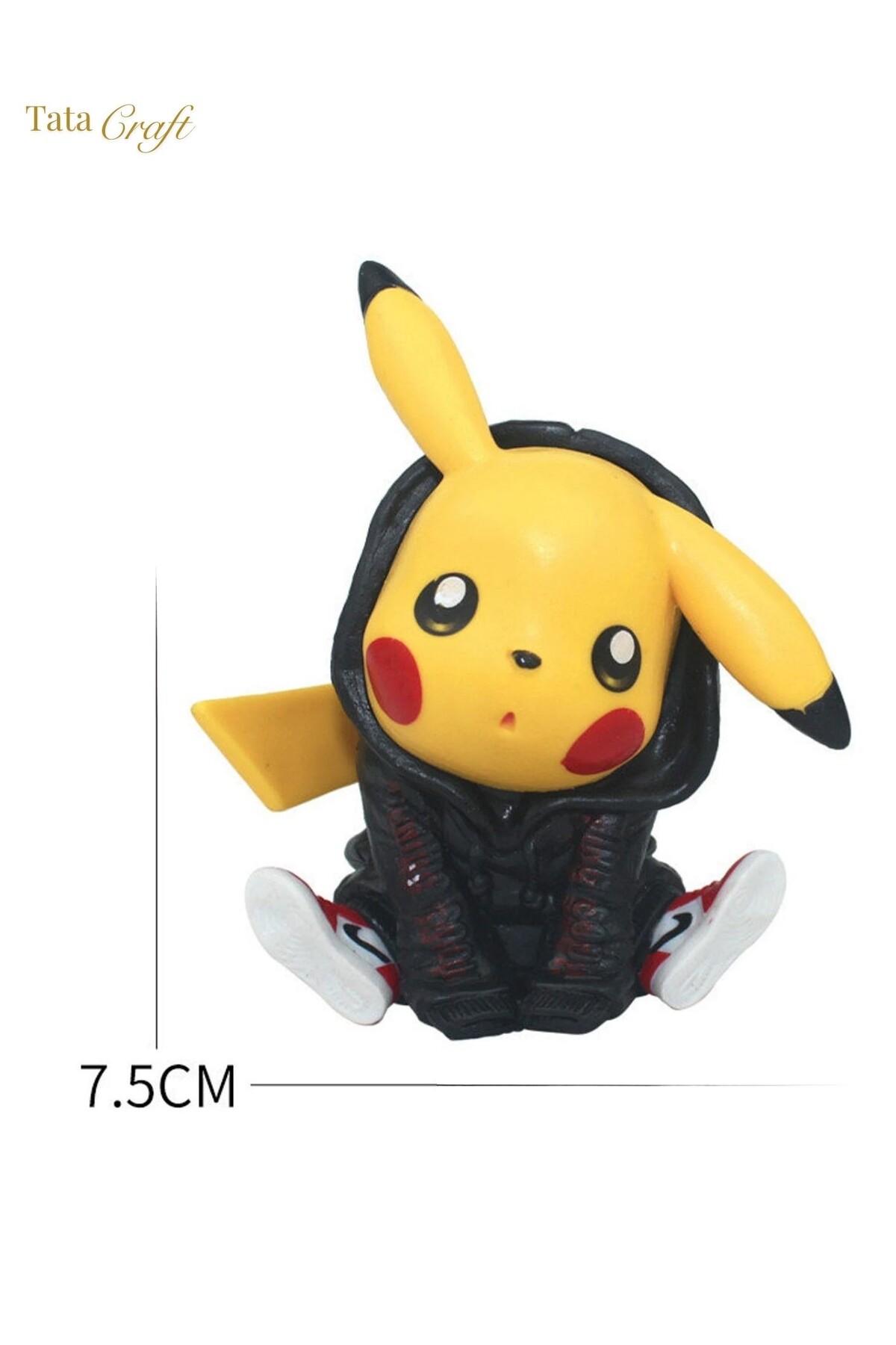 TATA CRAFT Pikachu Street Style Supreme 3'Lü Figür Set 7cm Coming