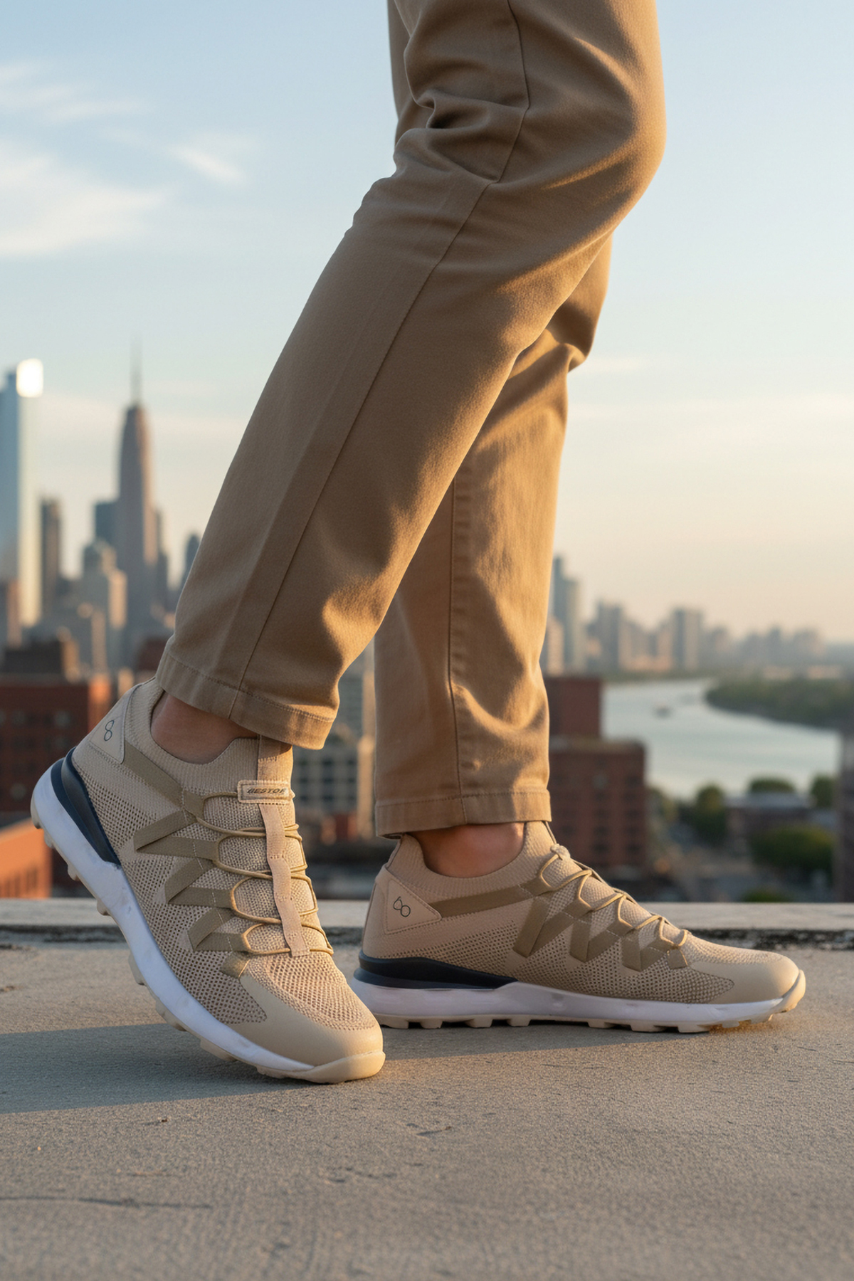 WALKWAY  Bestof Bst-650 M Bej-Kum Erkek Spor Havalabilen Esnek Hafif Ayakkabı - Görsel 6