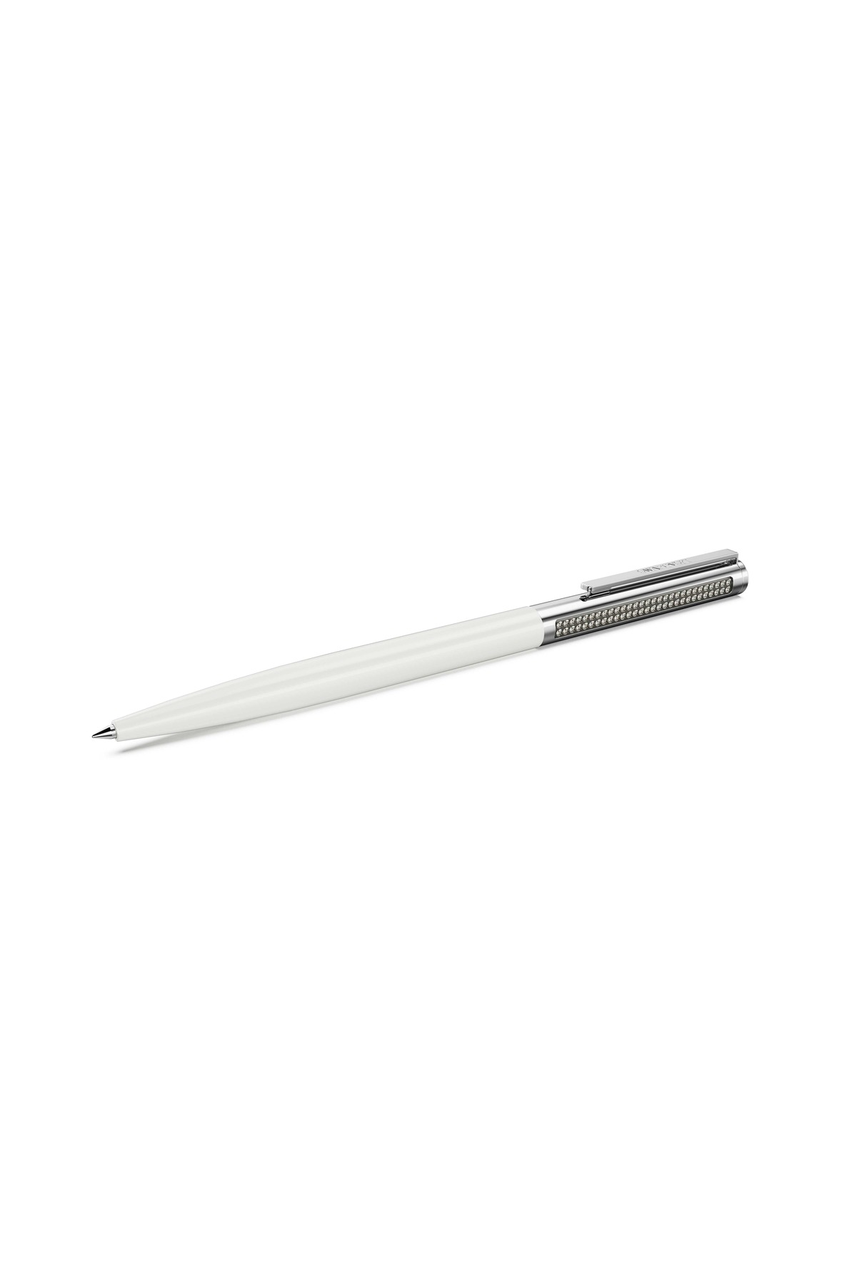 Matrix Tennis Ballpoint Pen, White, Chrome Plated