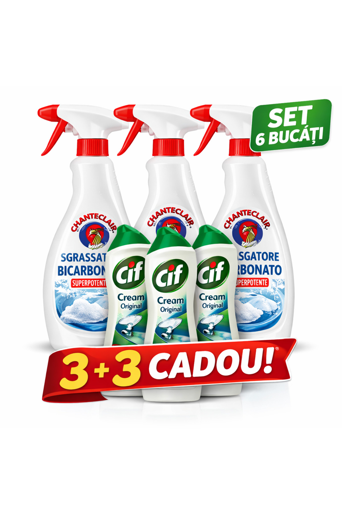 Chanteclaire Συσκευασία των 3 τεμαχίων Chanteclair Bicarbonate 600ml + 3 τεμά...