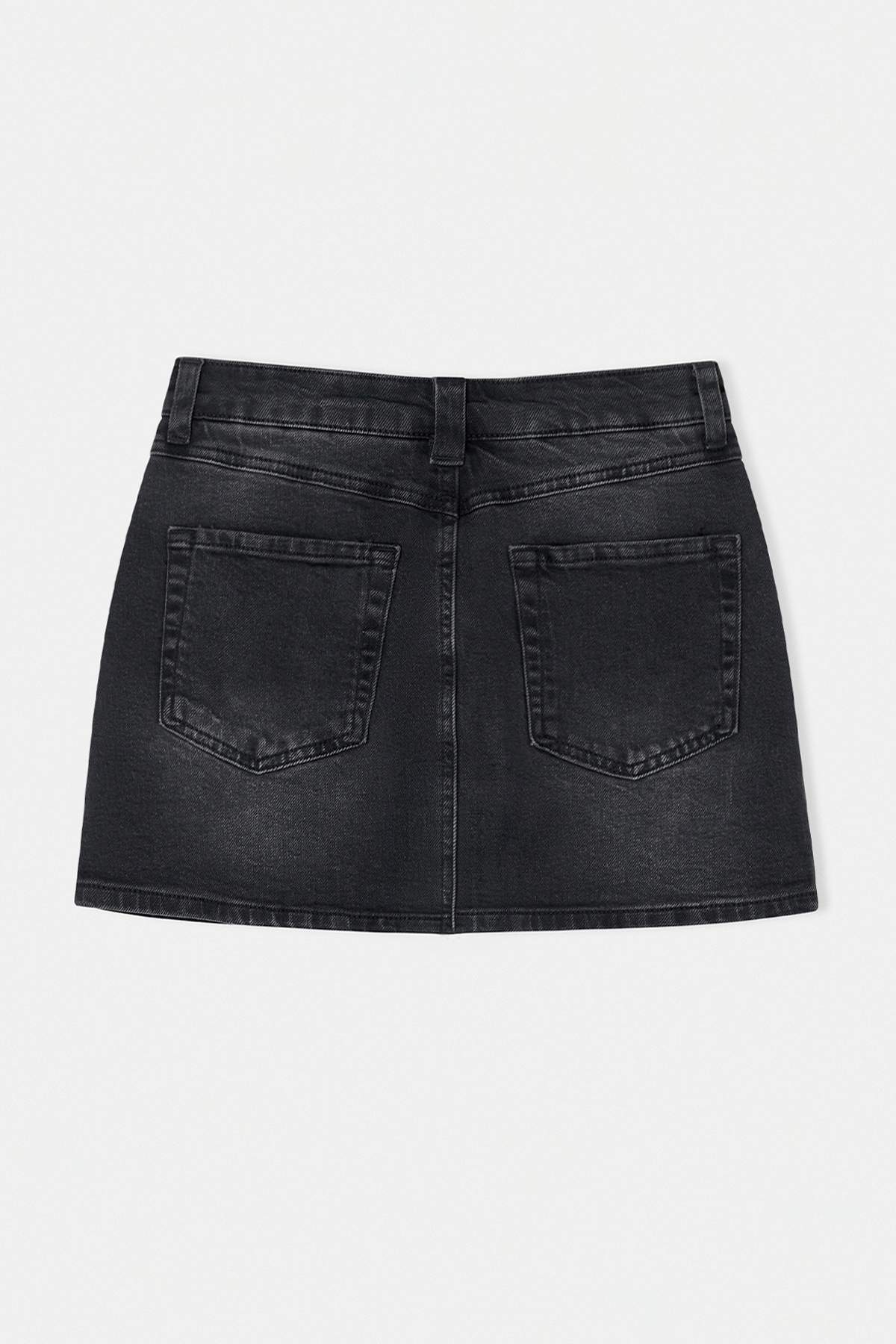 Trendyolmilla  Siyah Az Esnek Mini Denim Şort Etek TWOSS26SR00052 - Görsel 6