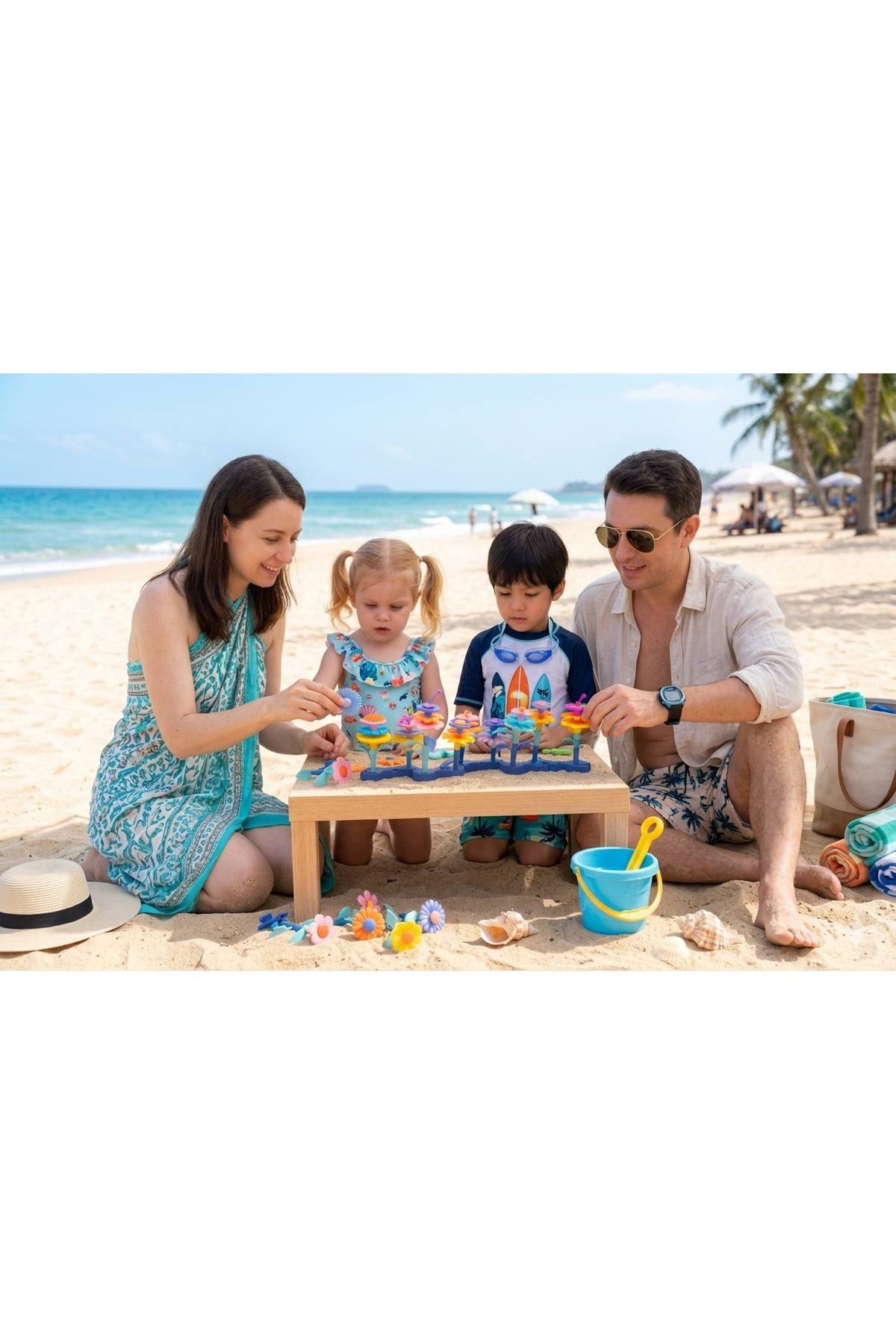 toysmilla Çiçek Bahçesi Oyuncağı Montessori Okul Öncesi +3 Yaş 52 Parça Yapım Seti Bul Tak Blok Eğitici fotoğrafı 4 (önizleme)