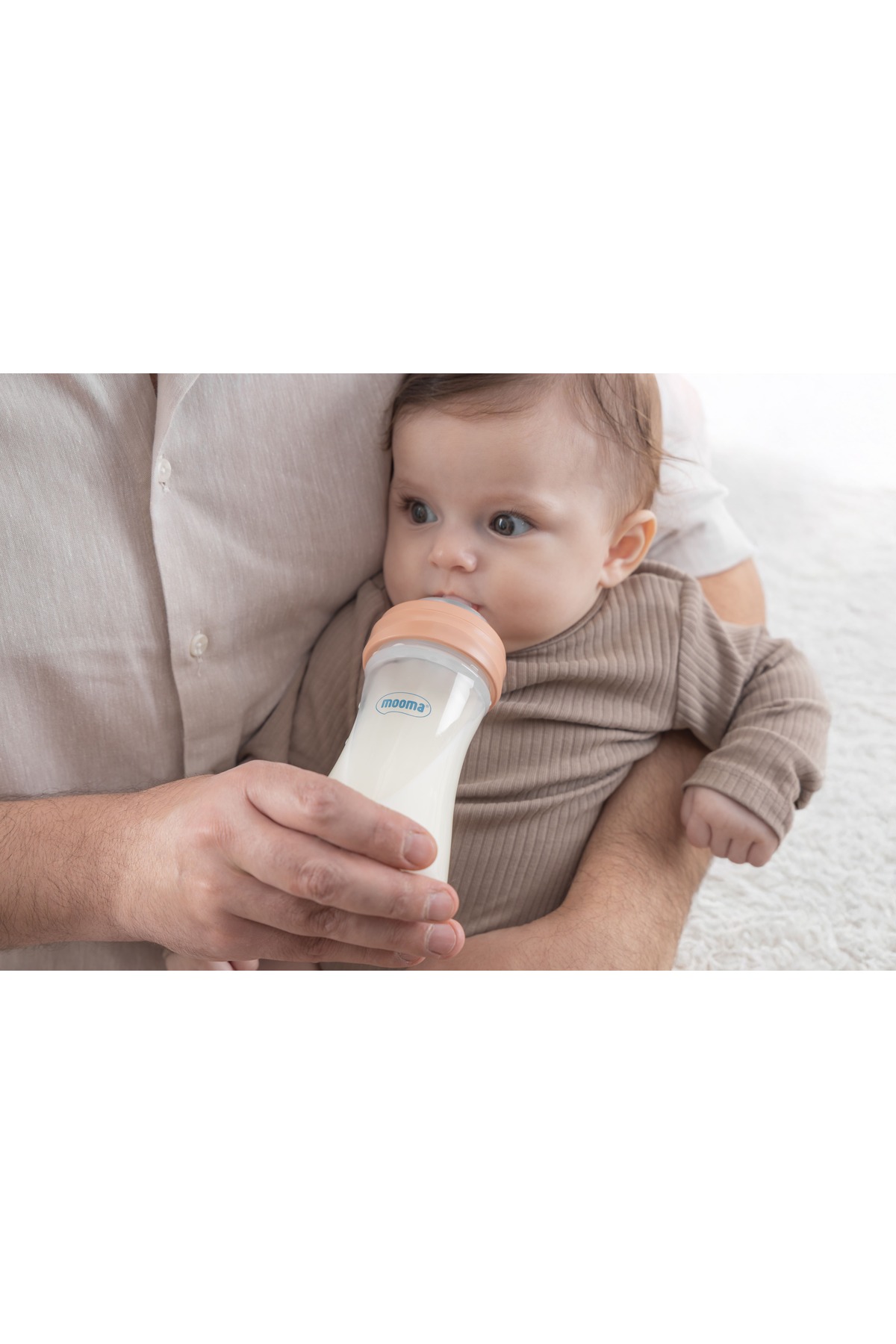 MOOMA Kindy Antikolik PP Biberon 250ml 18+ Ay Hızlı Akış - Old Rose fotoğrafı 6 (önizleme)