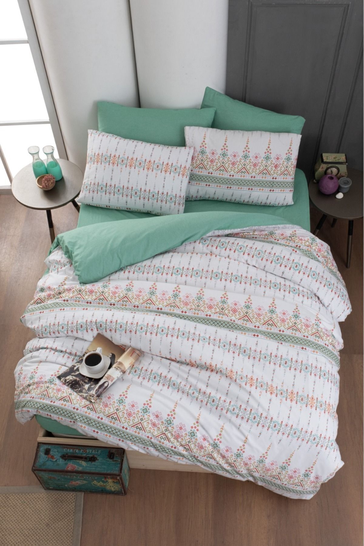 MyStory Home Lastikli Çarşaflı Tek Kişilik Nevresim Takımı ESTİLLA fotoğrafı 3 (önizleme)