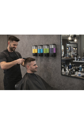 DLN SHOP 4 Adet Duvara Monte Sıvı Sabunluk Şampuan Dispenseri. Hem Vidalı Hem...