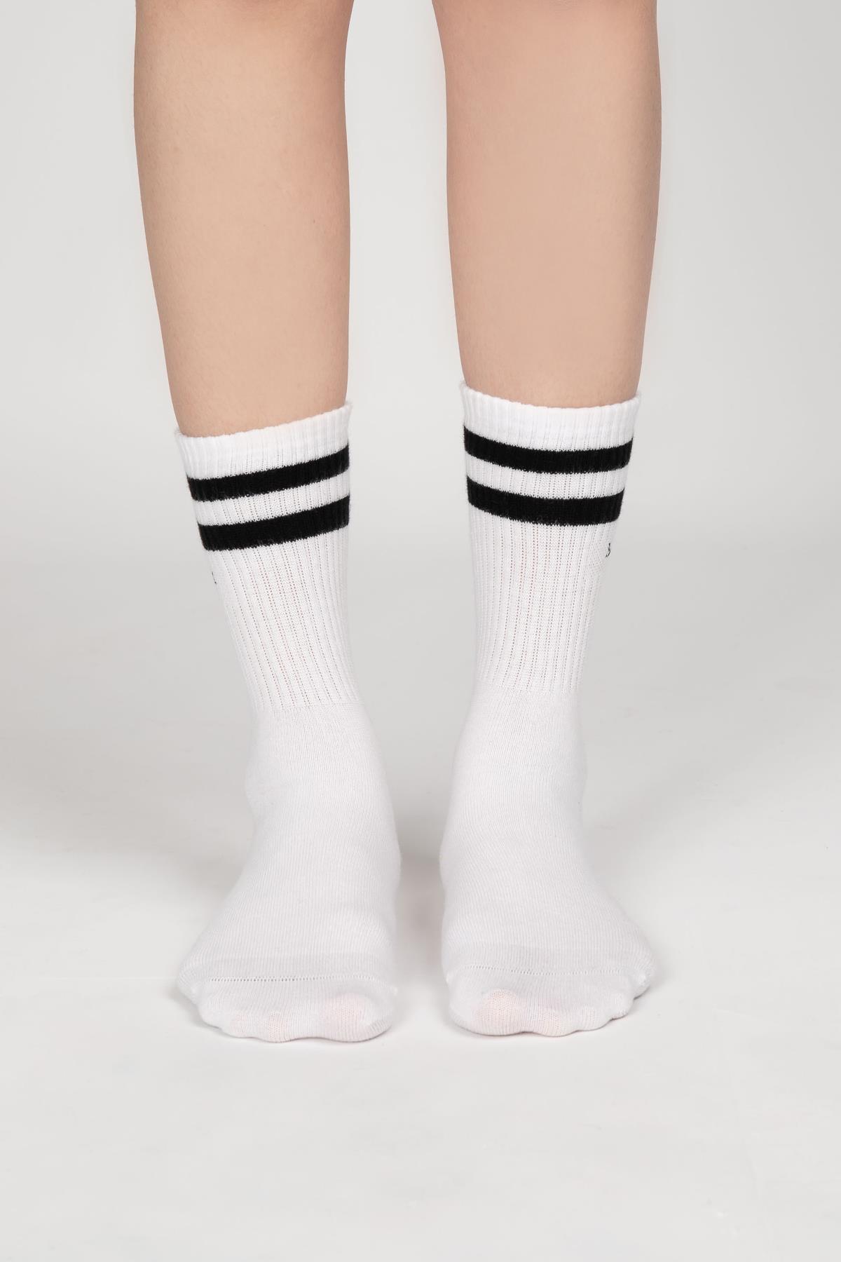 Paul Kenzie Unisex Nakışlı Uzun Çorap - Zebra görsel 3