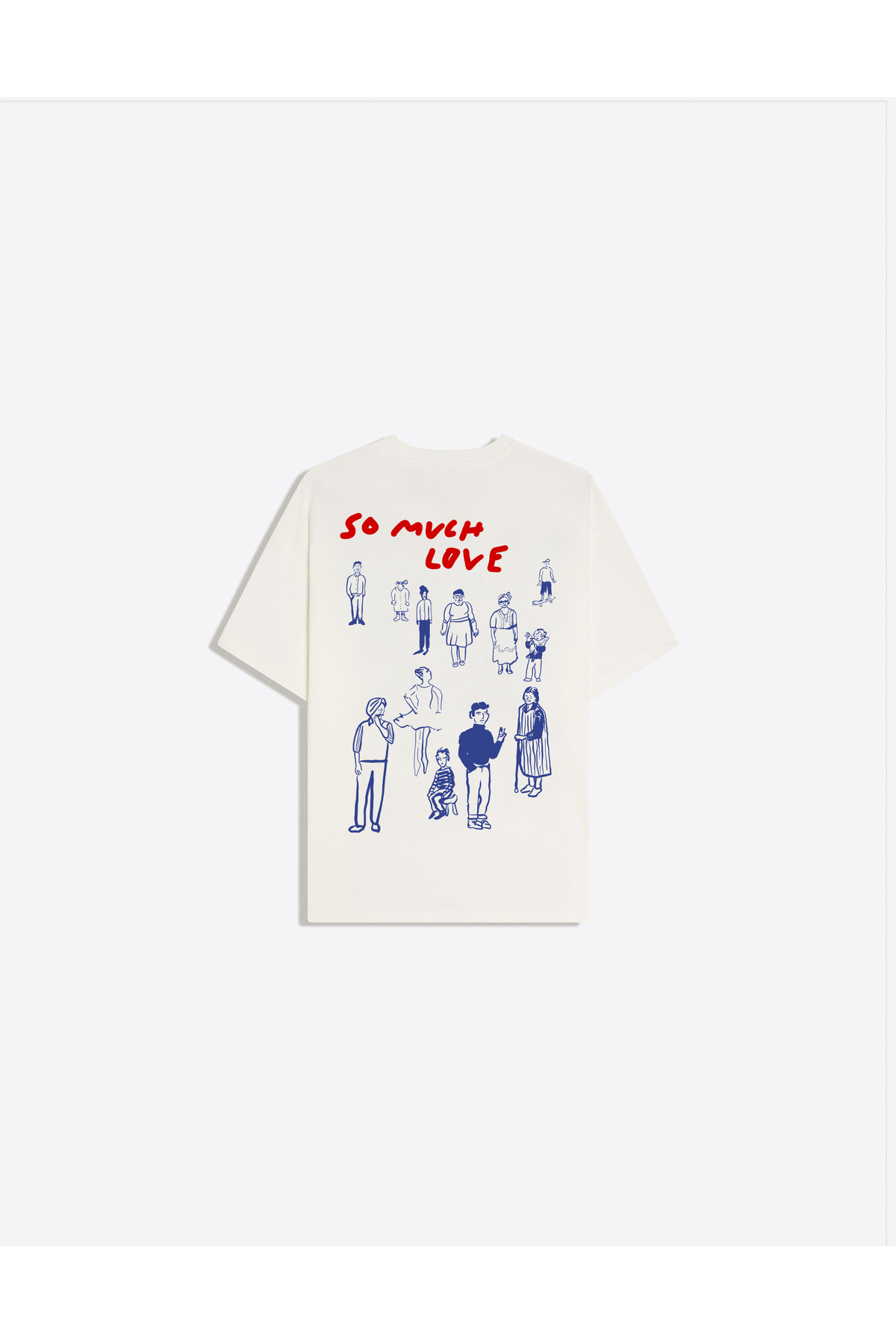 Disante So Much Love Printed Crew Neck Oversize Trendy Women's T-Shirt