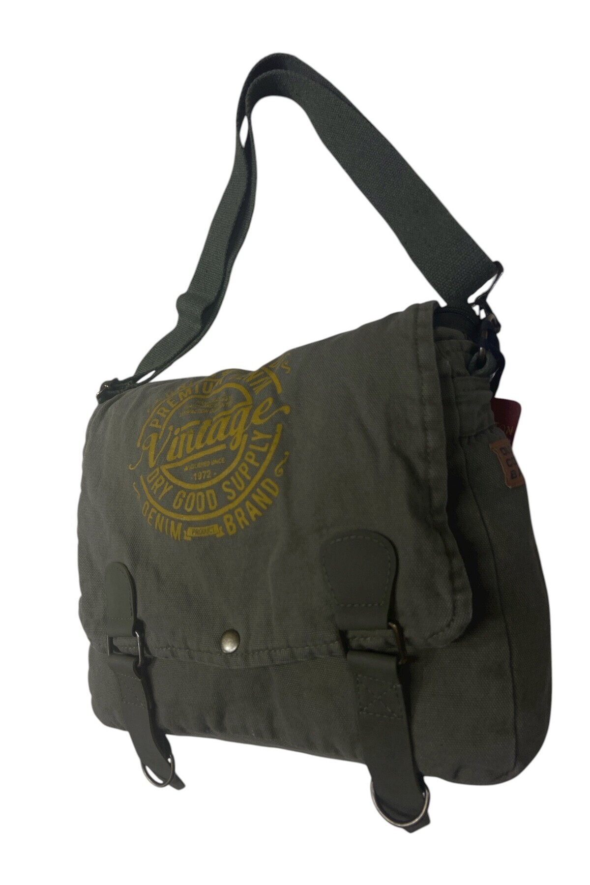 Old Cotton Vintage Salaş Kaliteli Unisex Günlük Gezi Kamp Okul Postacı Omuz Çantası San Diego 32 Cm X 25 Cm görsel 3