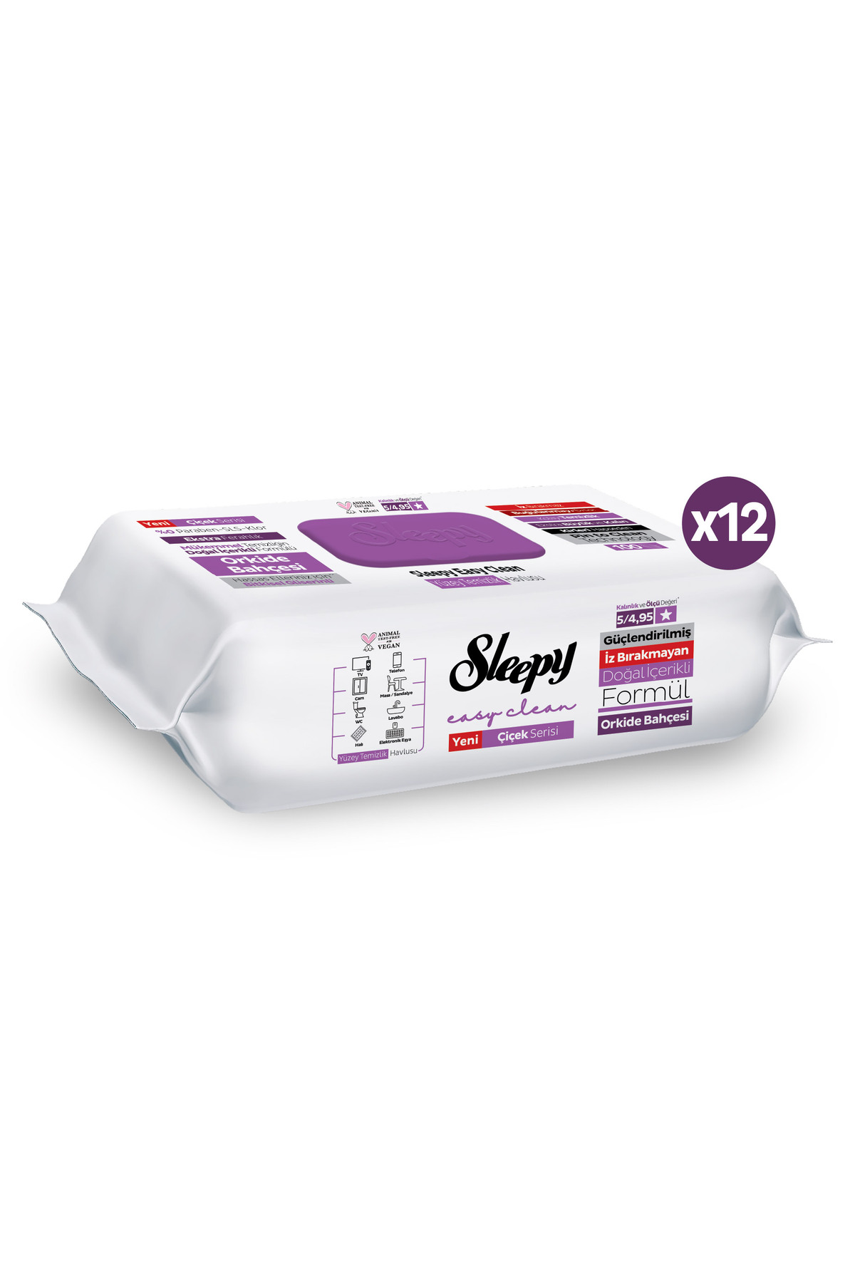 دستمال تمیزکننده سطح Easy Clean مدل Orkide Bahçesi سایز 12x100 (1200 برگ)